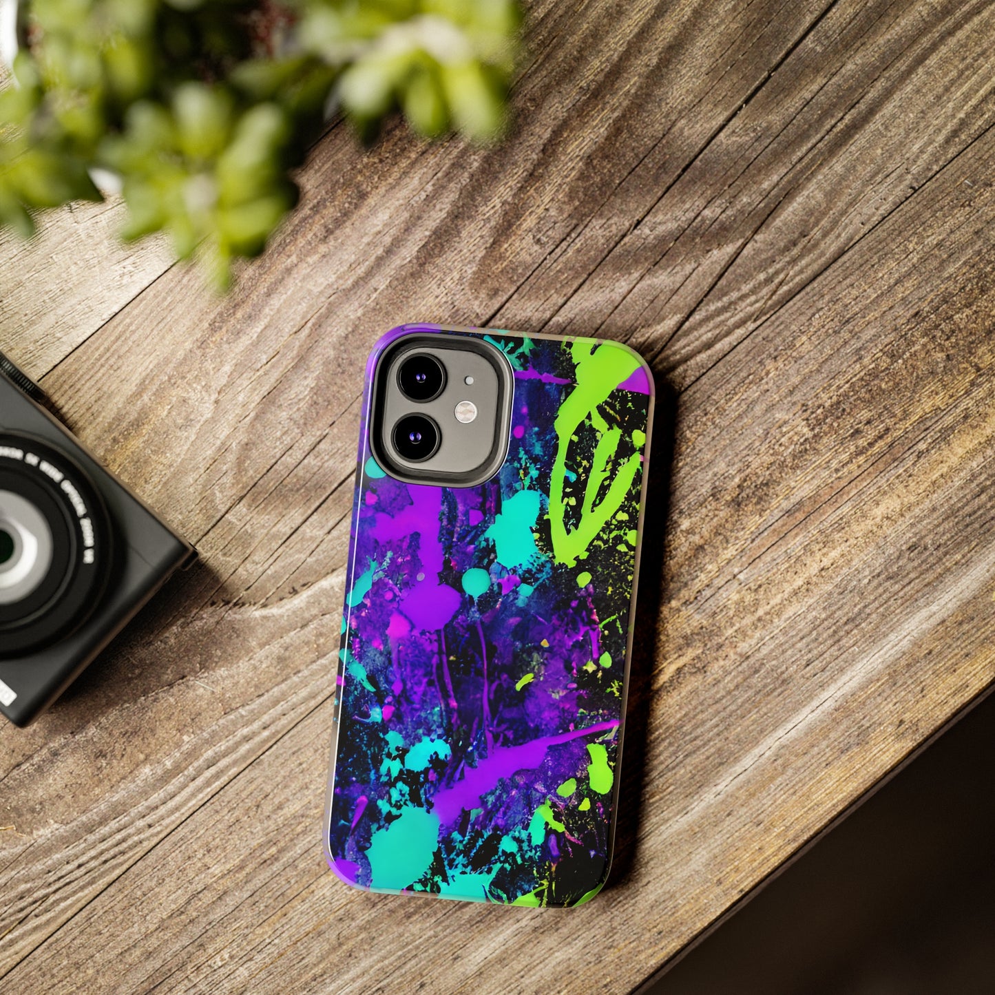Tough Phone Cases Neon Paint