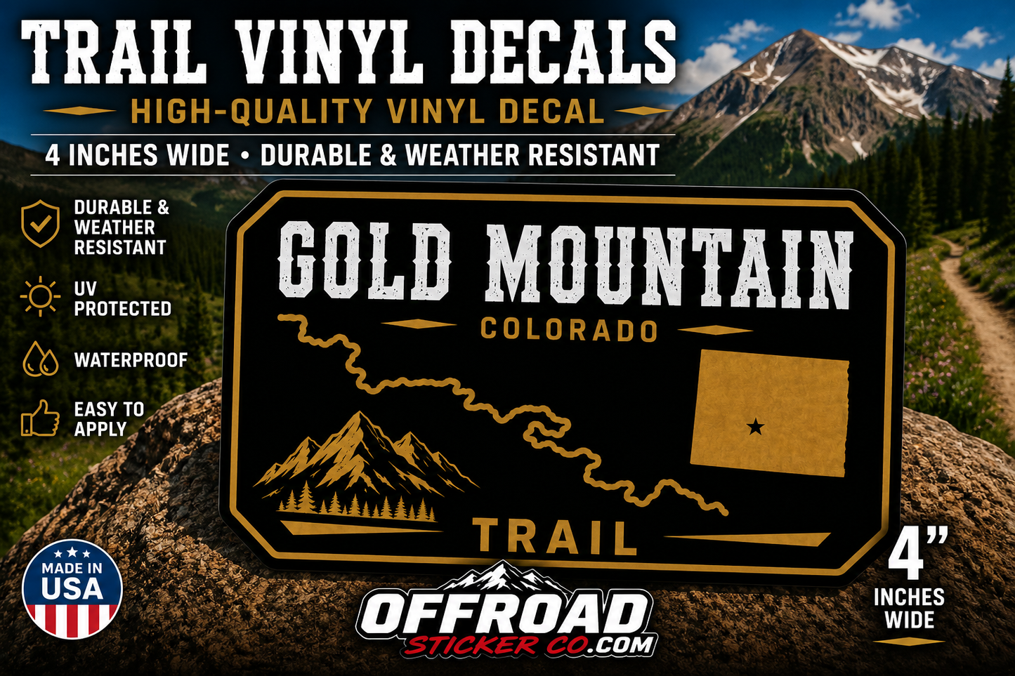 Off-Road Trail Badge Decals – Premium High-Quality Vinyl Adventure Trail Stickers
