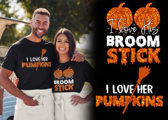 Halloween T-Shirt I Love Her Pumpkins