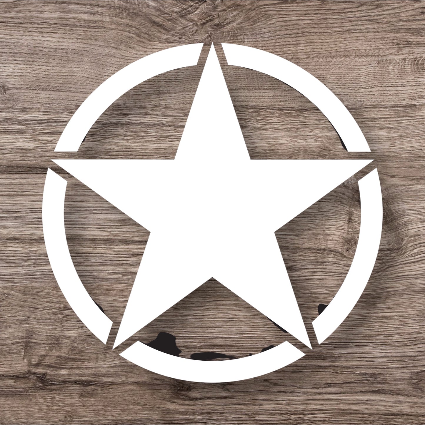 Military Star Car & Truck Decals – Set of 2 | Heavy-Duty Off-Road Vinyl Stickers | Universal Fit for All Vehicles