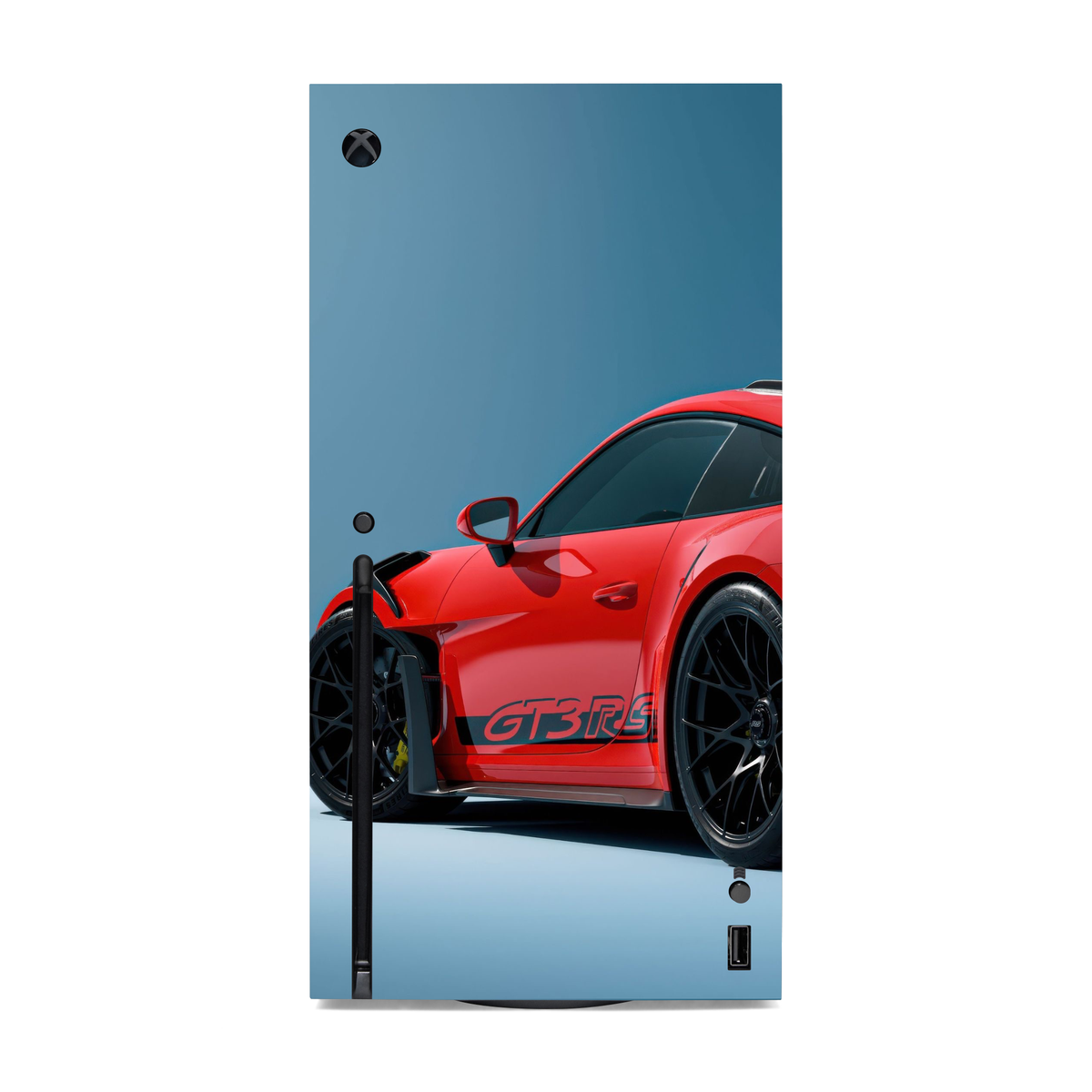 Racing Car Console Skin – Compatible with Xbox Series X – GT3 RS Style Vinyl Wrap – Sports Car Gaming Decal