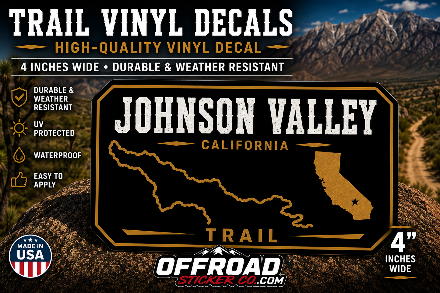 Off-Road Trail Badge Decals – Premium High-Quality Vinyl Adventure Trail Stickers
