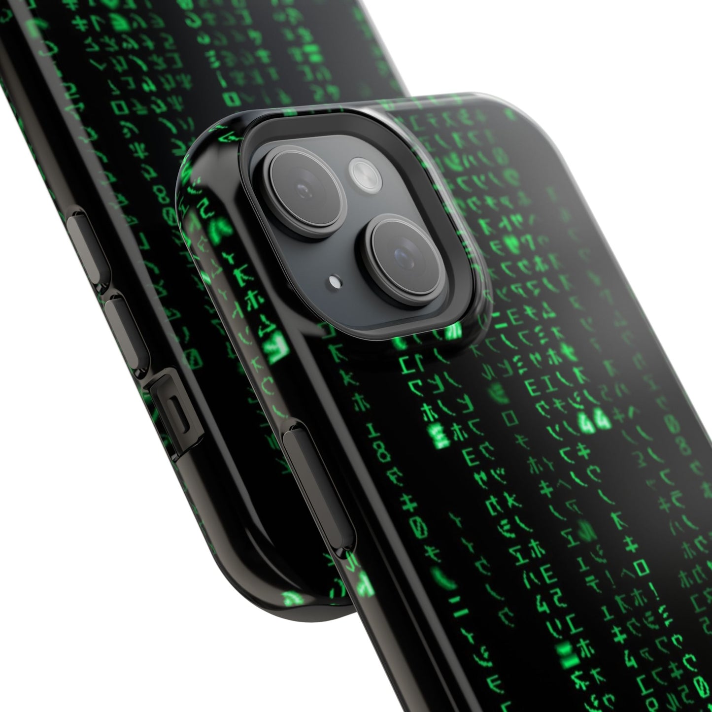 Matrix-Inspired Green Code Magnetic Tough Case, Phone Cover for Tech Lovers