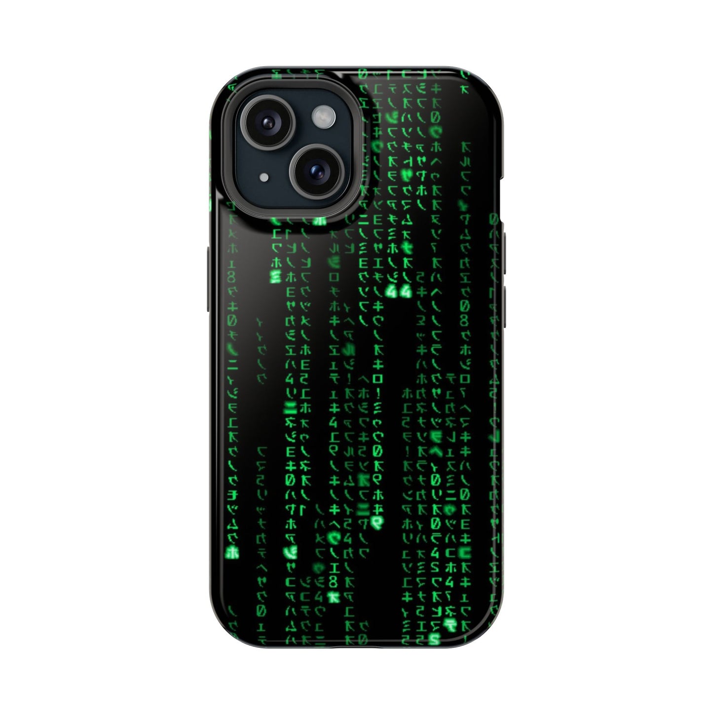Matrix-Inspired Green Code Magnetic Tough Case, Phone Cover for Tech Lovers