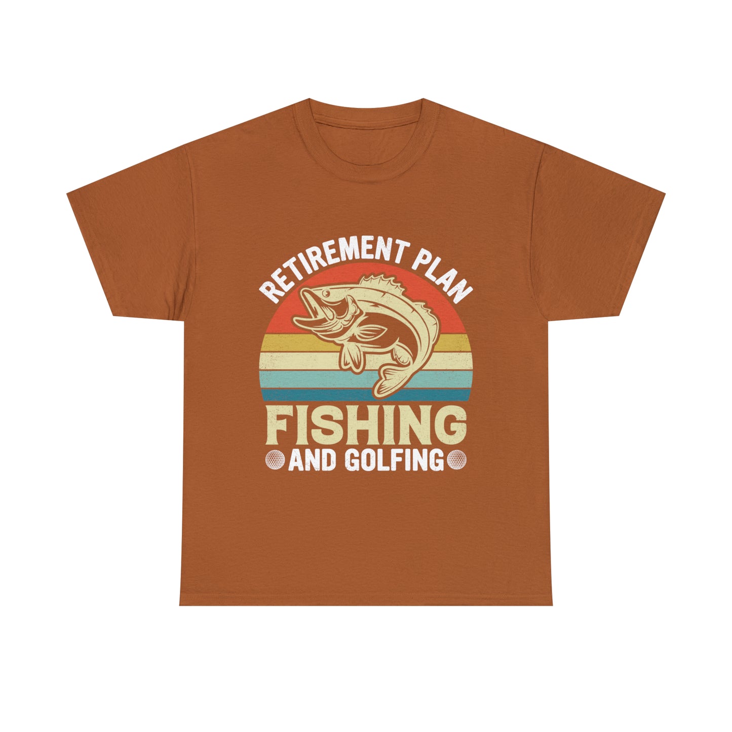 Retirement Plan Fishing Retro Tee Shirt