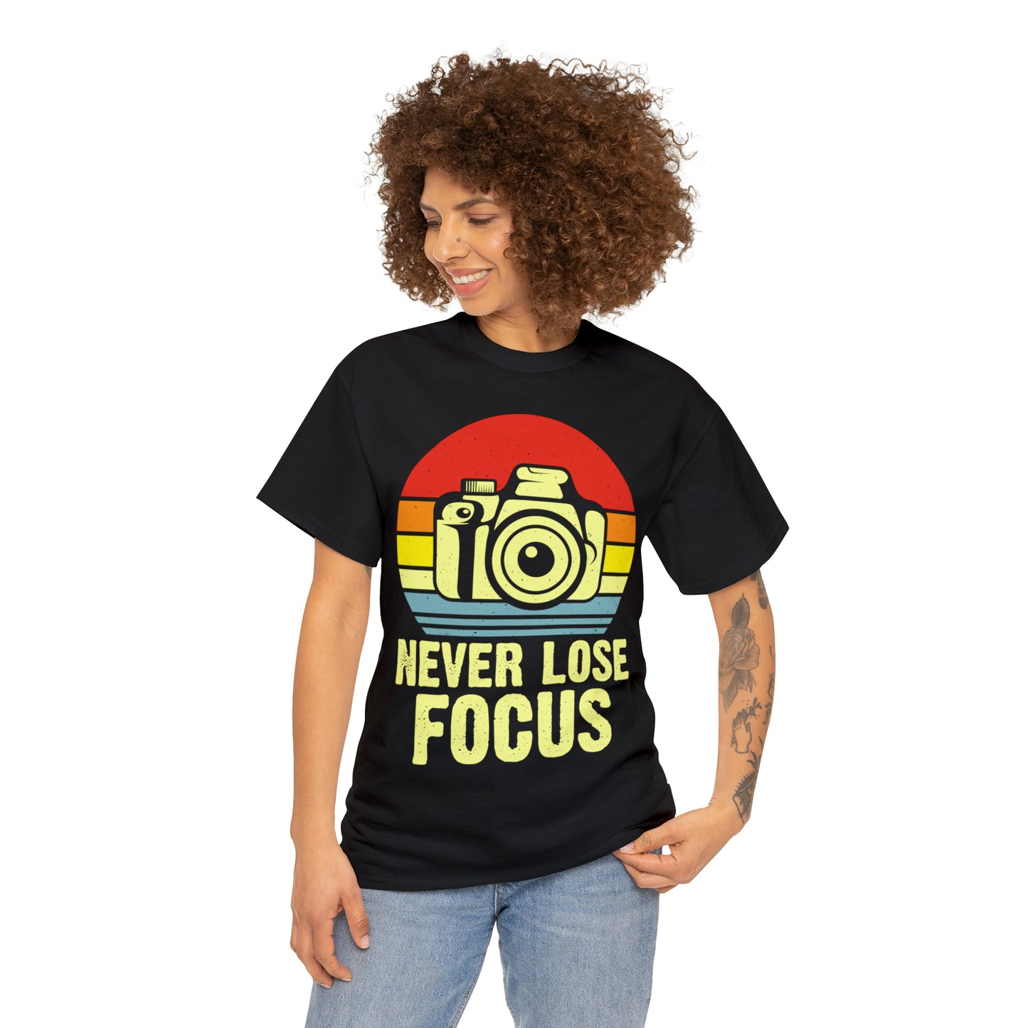 Never Lose Focus Photography Heavy Cotton Tee