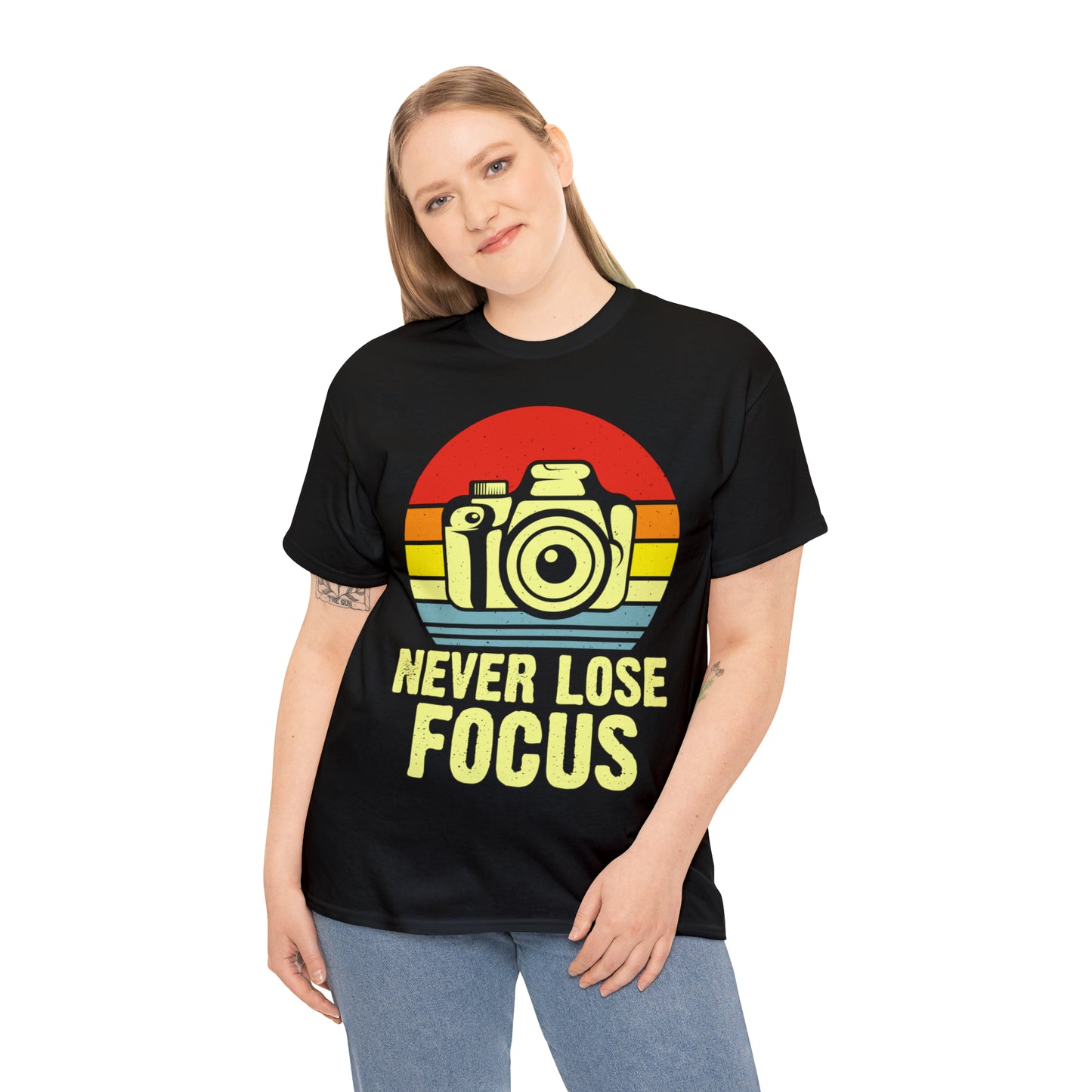 Never Lose Focus Photography Heavy Cotton Tee