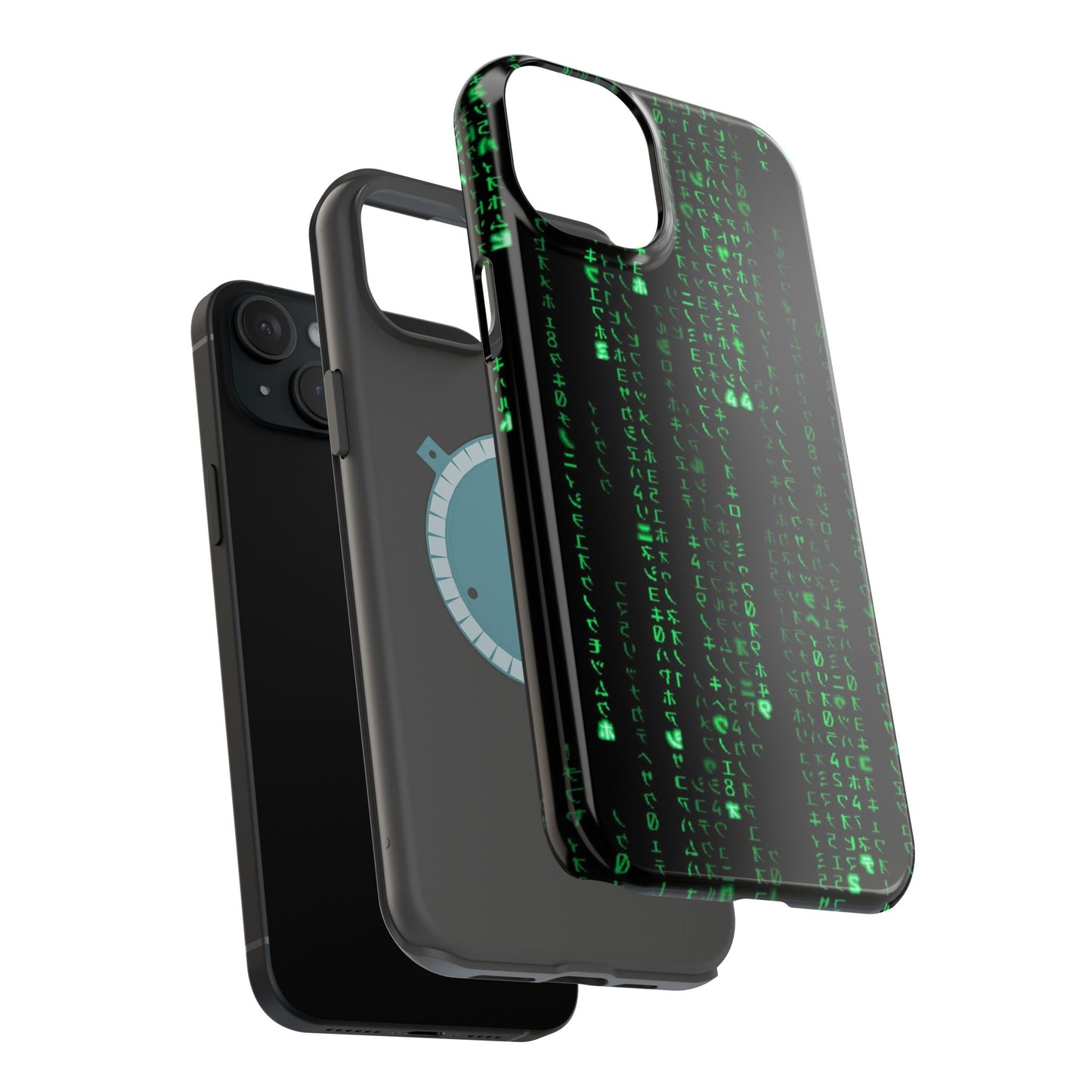 Matrix-Inspired Green Code Magnetic Tough Case, Phone Cover for Tech Lovers
