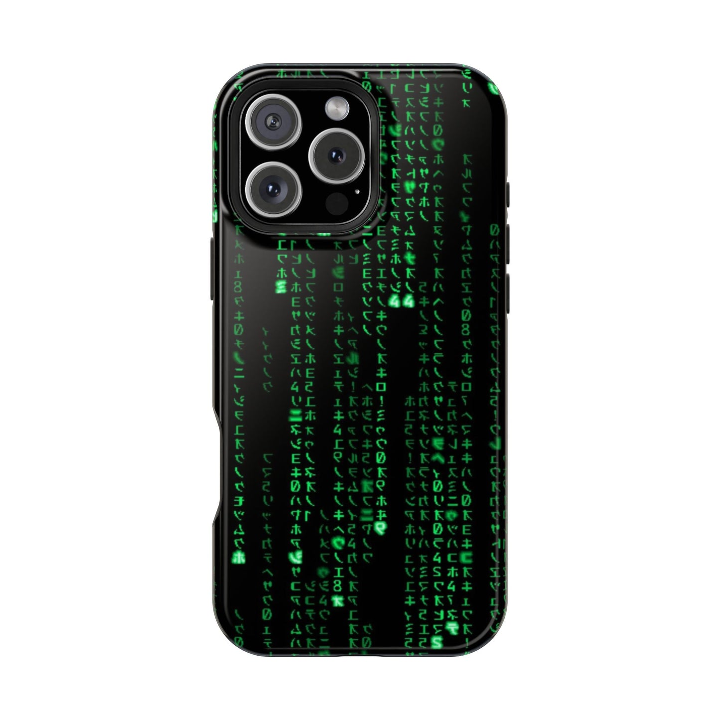 Matrix-Inspired Green Code Magnetic Tough Case, Phone Cover for Tech Lovers