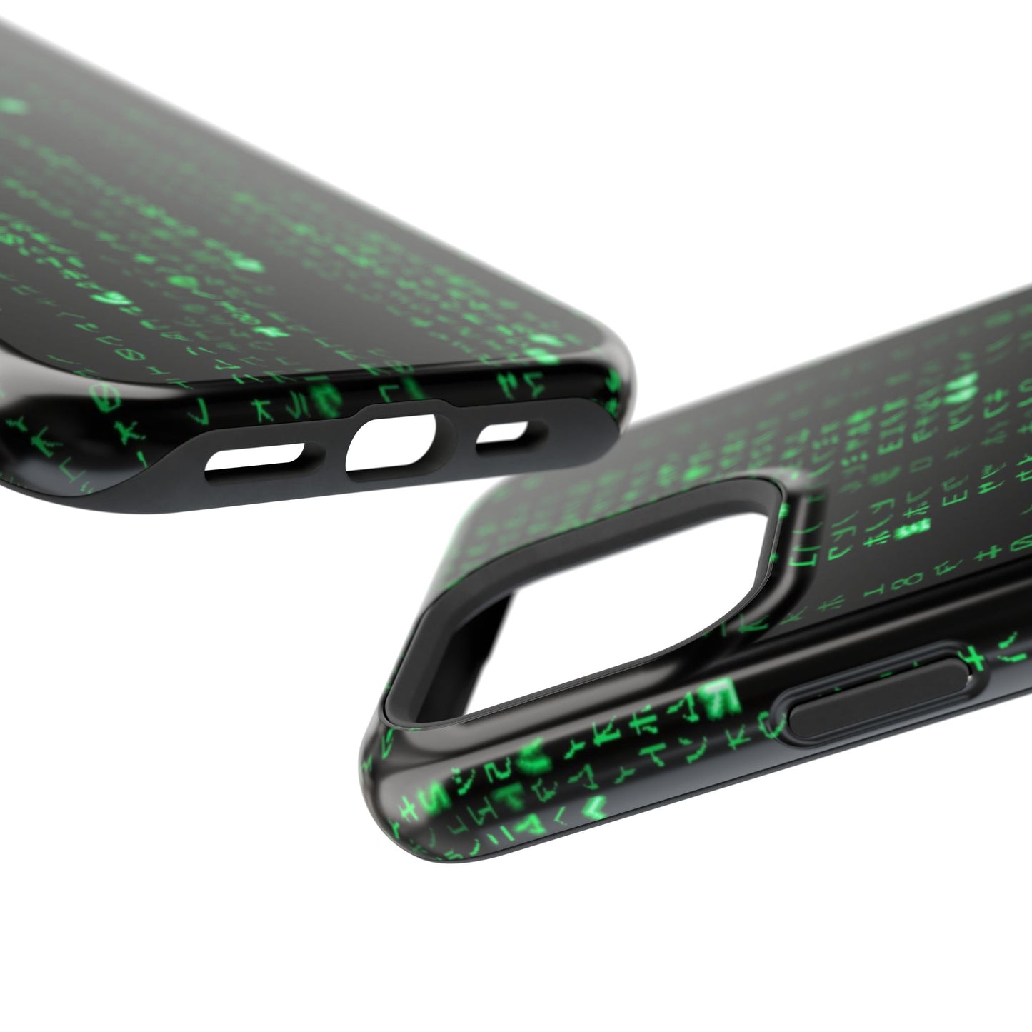 Matrix-Inspired Green Code Magnetic Tough Case, Phone Cover for Tech Lovers