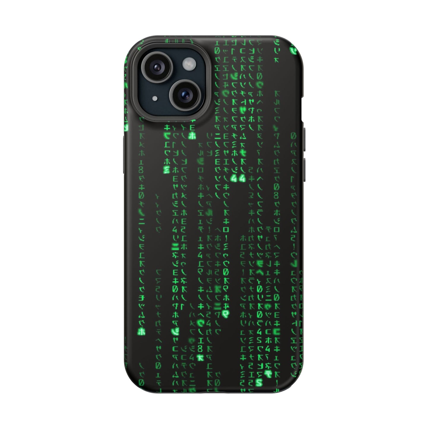 Matrix-Inspired Green Code Magnetic Tough Case, Phone Cover for Tech Lovers