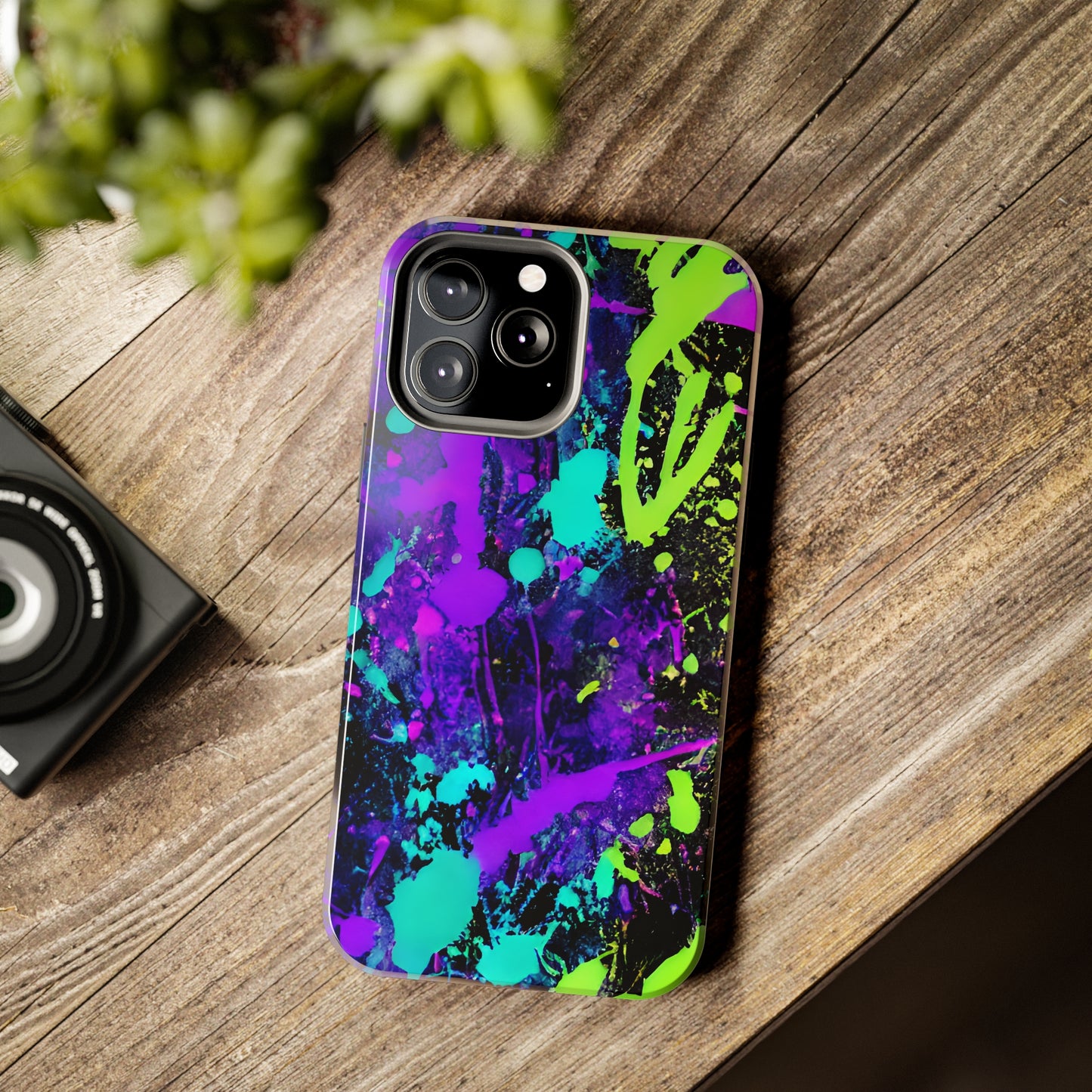 Tough Phone Cases Neon Paint