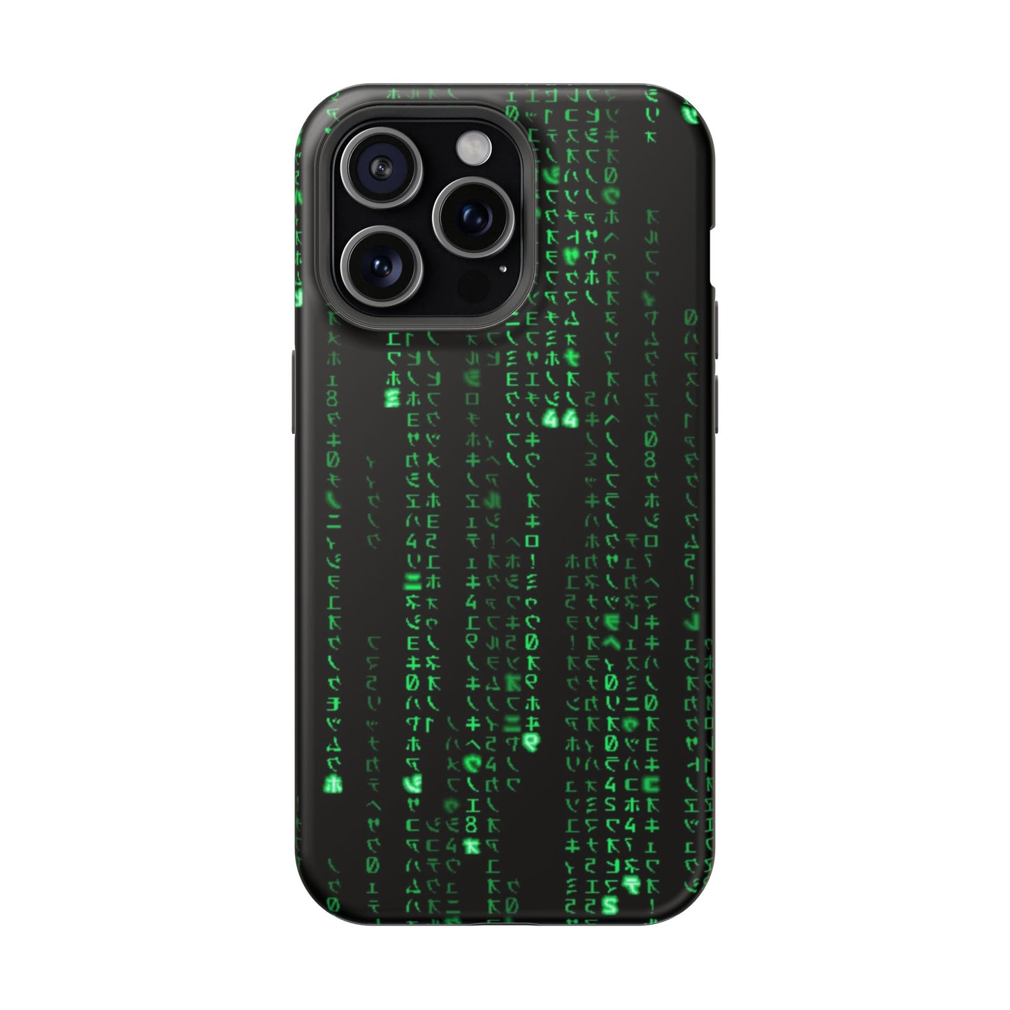 Matrix-Inspired Green Code Magnetic Tough Case, Phone Cover for Tech Lovers