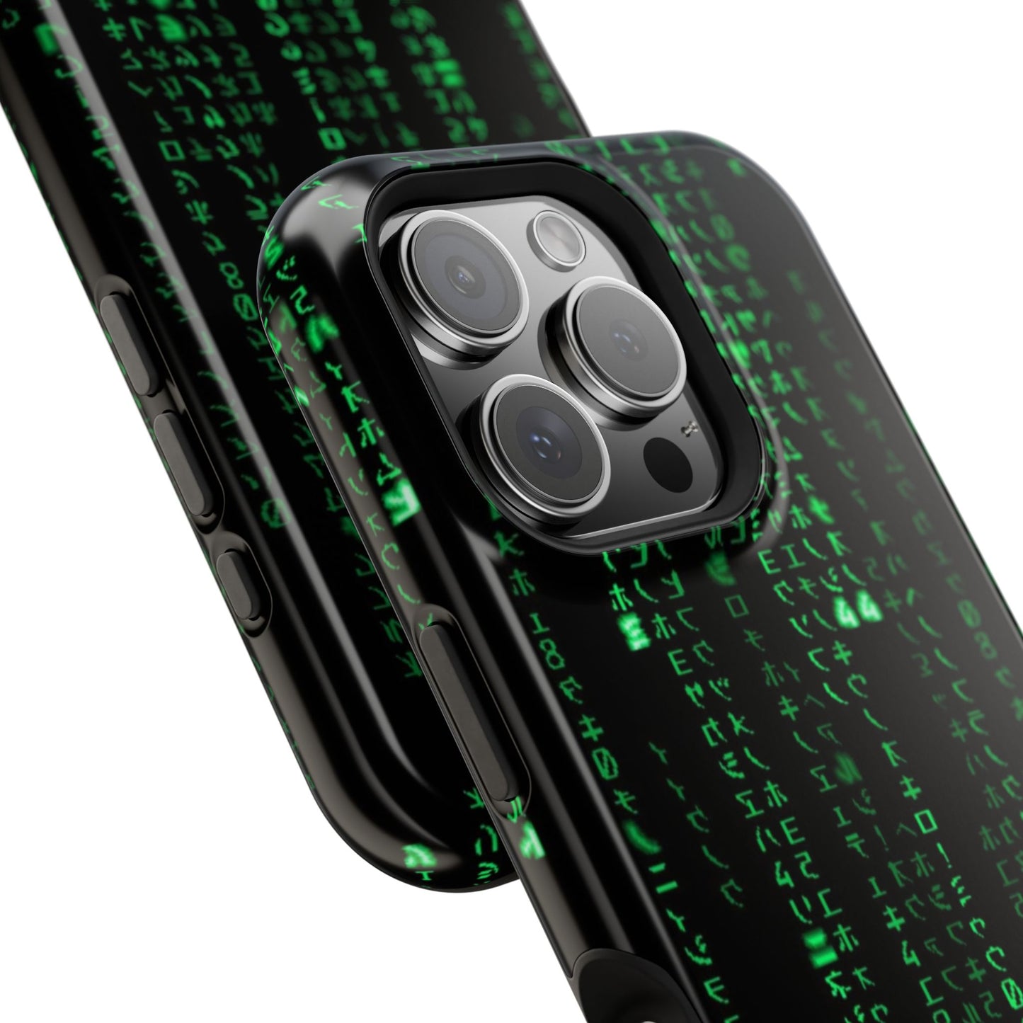 Matrix-Inspired Green Code Magnetic Tough Case, Phone Cover for Tech Lovers