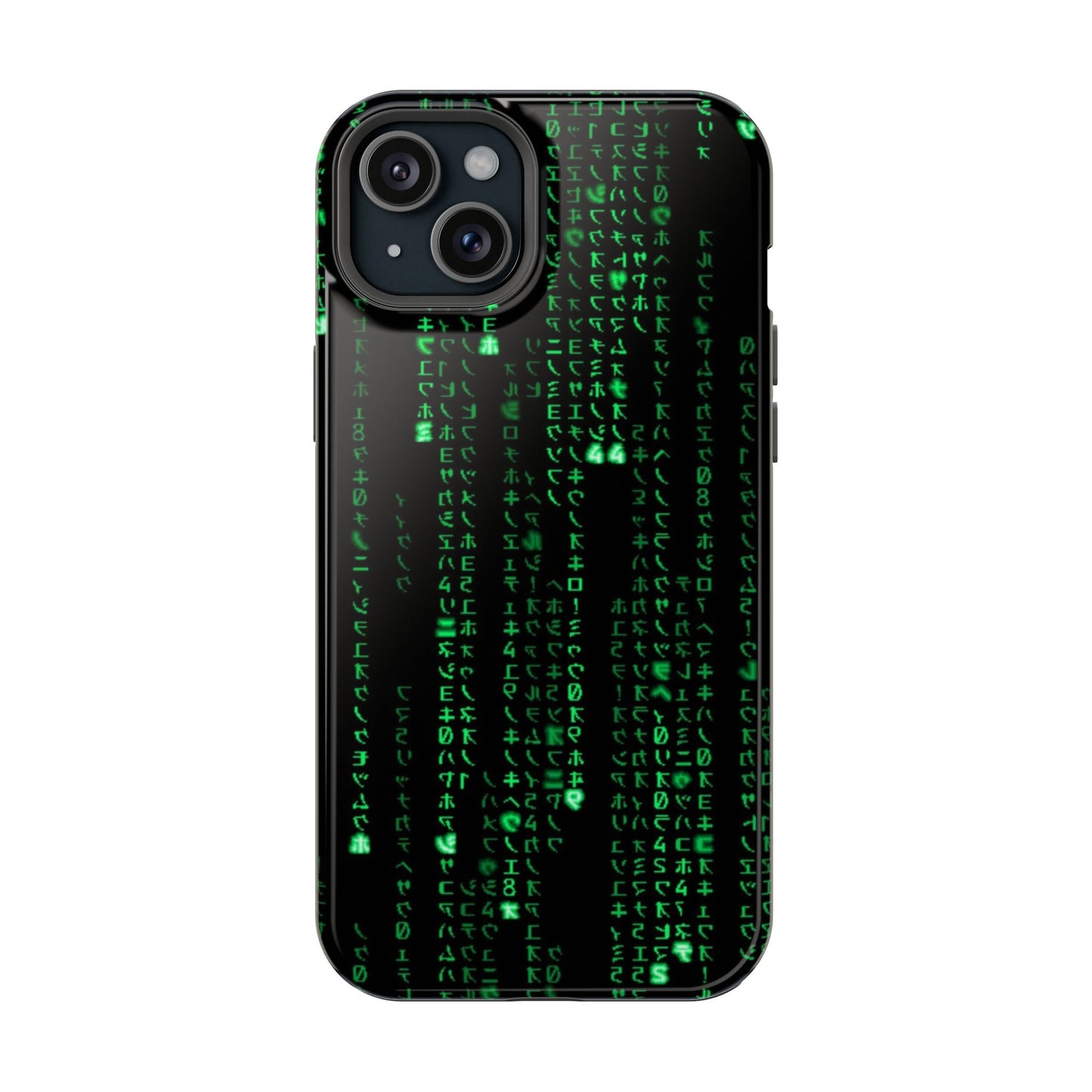 Matrix-Inspired Green Code Magnetic Tough Case, Phone Cover for Tech Lovers