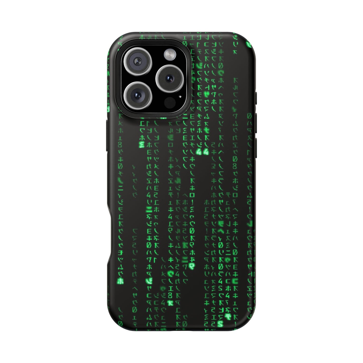 Matrix-Inspired Green Code Magnetic Tough Case, Phone Cover for Tech Lovers