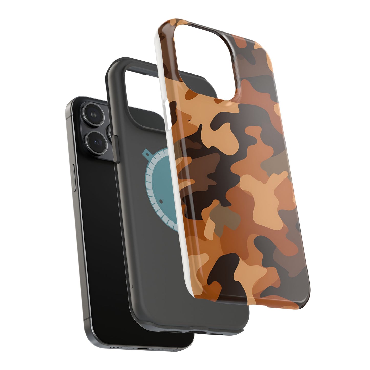 Camo Magnetic Impact Phone Case — Rugged Brown Camouflage iPhone Cover