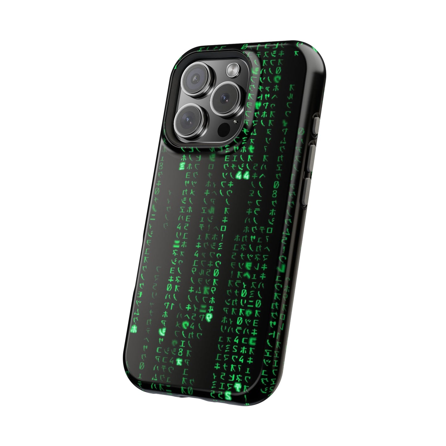 Matrix-Inspired Green Code Magnetic Tough Case, Phone Cover for Tech Lovers