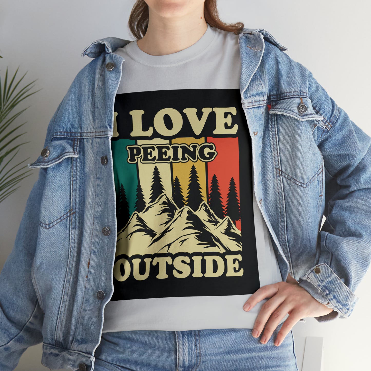 Retro Vintage Camping T-Shirt I Love Peeing Outside