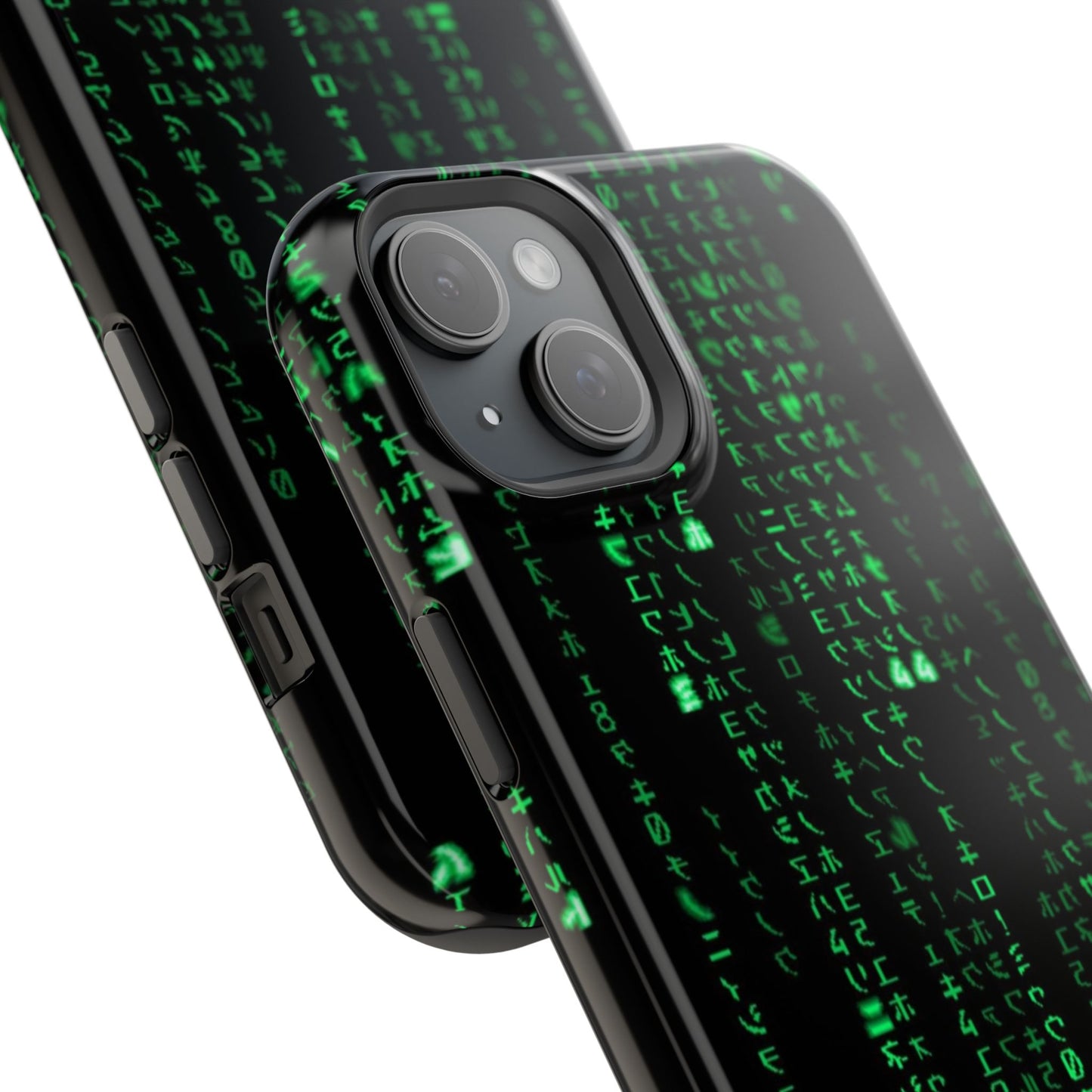 Matrix-Inspired Green Code Magnetic Tough Case, Phone Cover for Tech Lovers