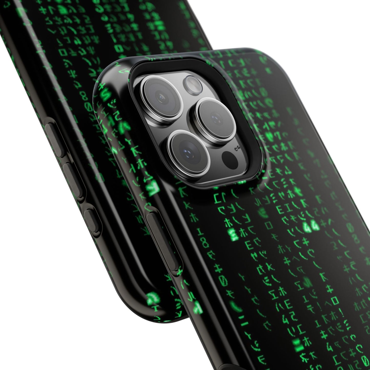 Matrix-Inspired Green Code Magnetic Tough Case, Phone Cover for Tech Lovers