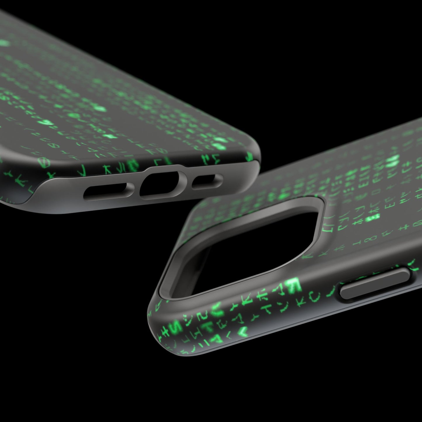 Matrix-Inspired Green Code Magnetic Tough Case, Phone Cover for Tech Lovers