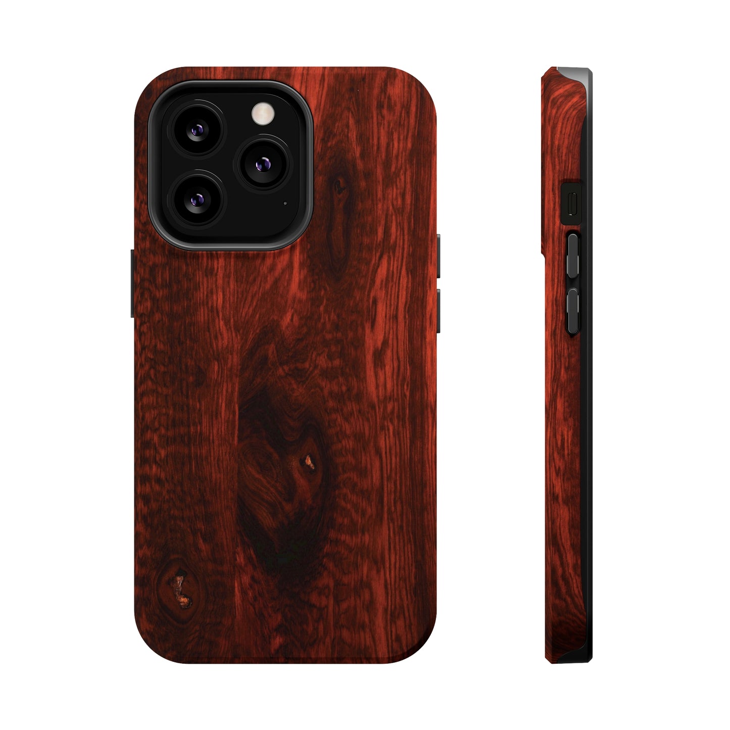 Dark Red Hardwood MagSafe Tough Cases