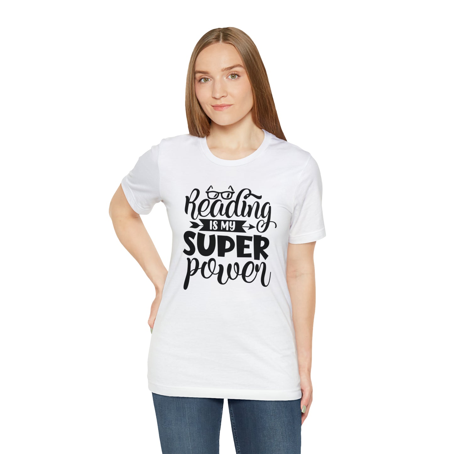 Reading Is My Super Power Short Sleeve Tee