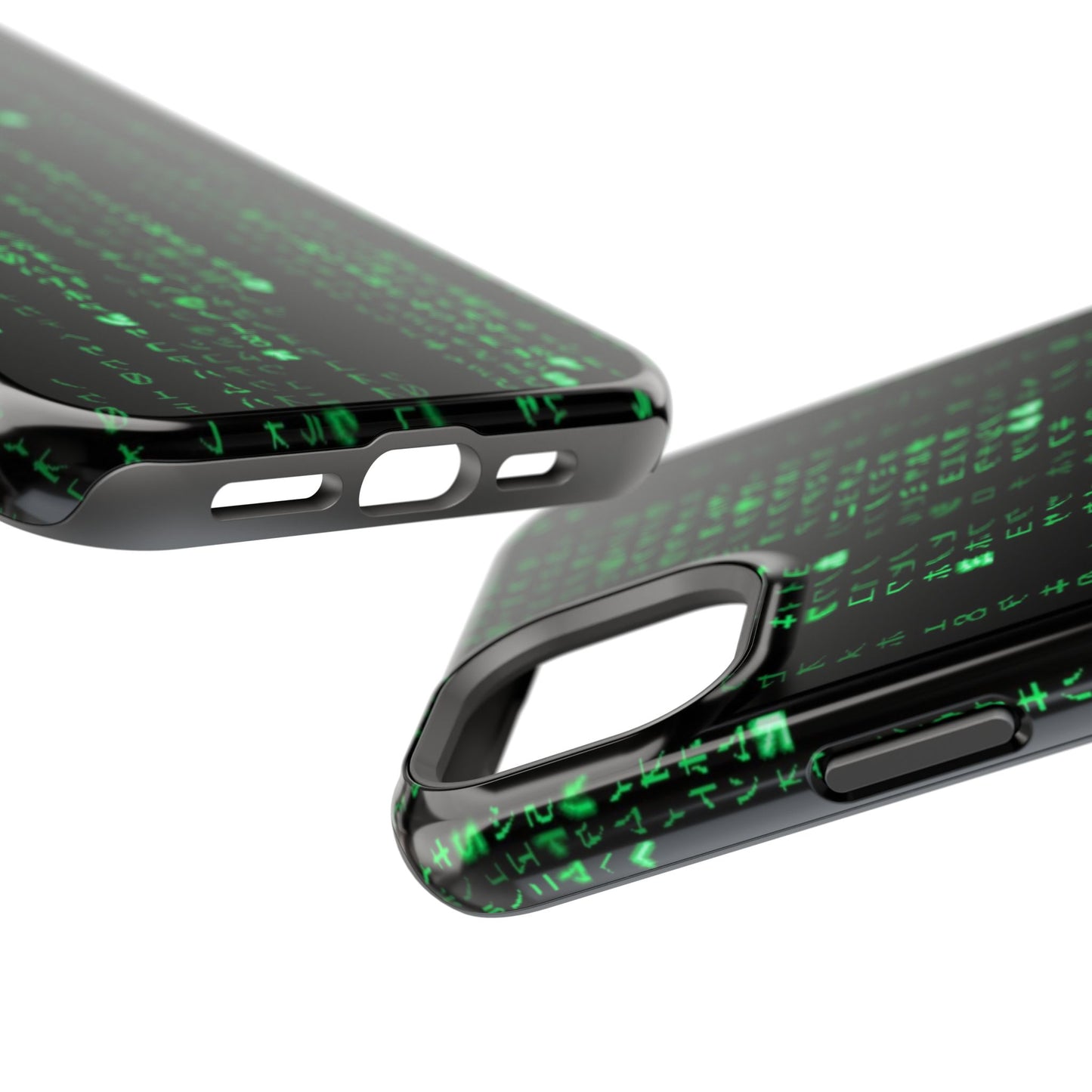 Matrix-Inspired Green Code Magnetic Tough Case, Phone Cover for Tech Lovers