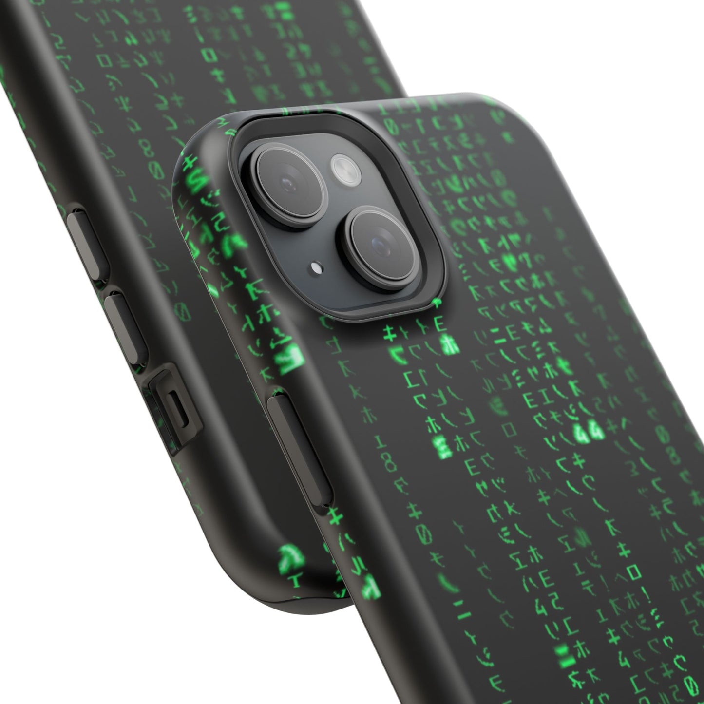 Matrix-Inspired Green Code Magnetic Tough Case, Phone Cover for Tech Lovers