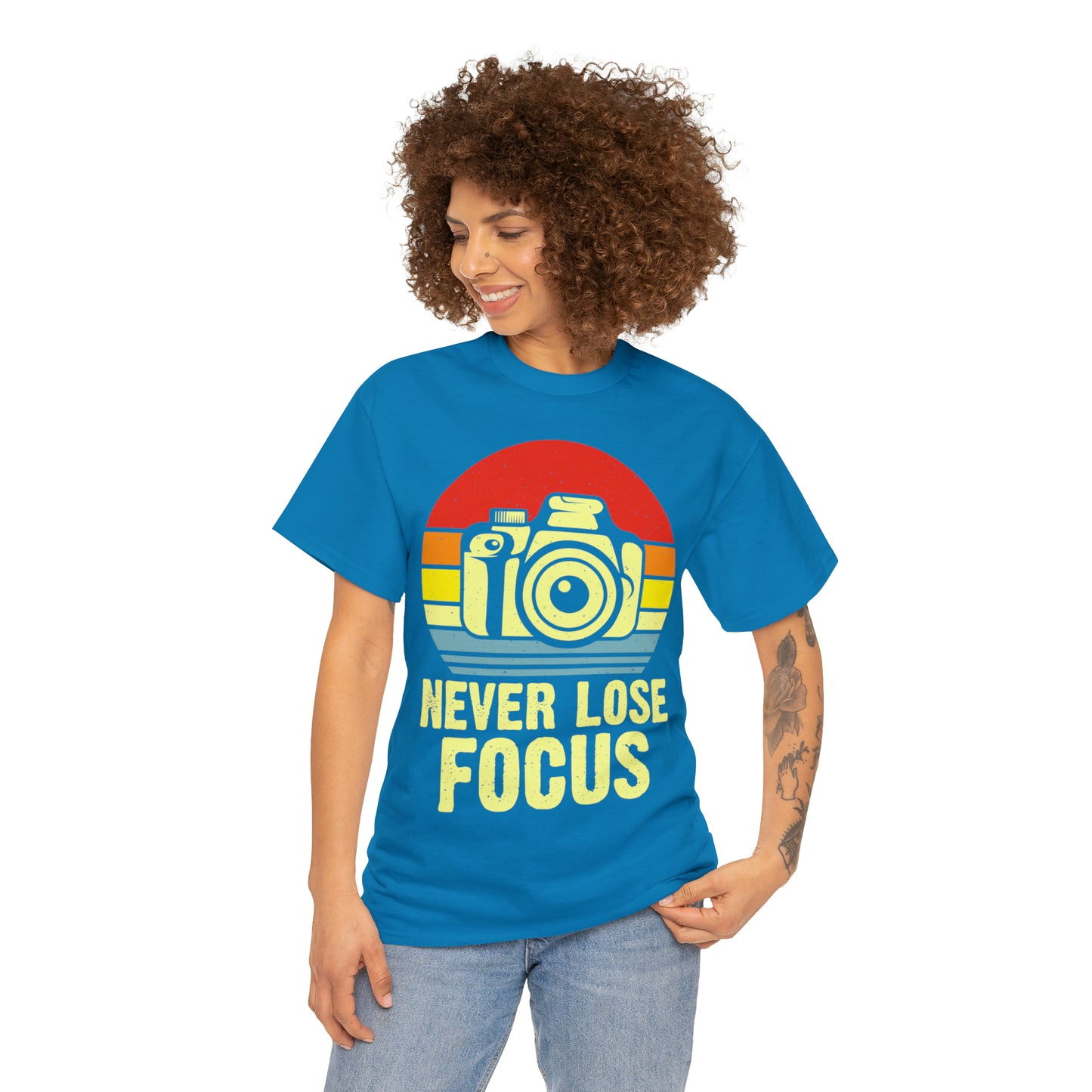 Never Lose Focus Photography Heavy Cotton Tee