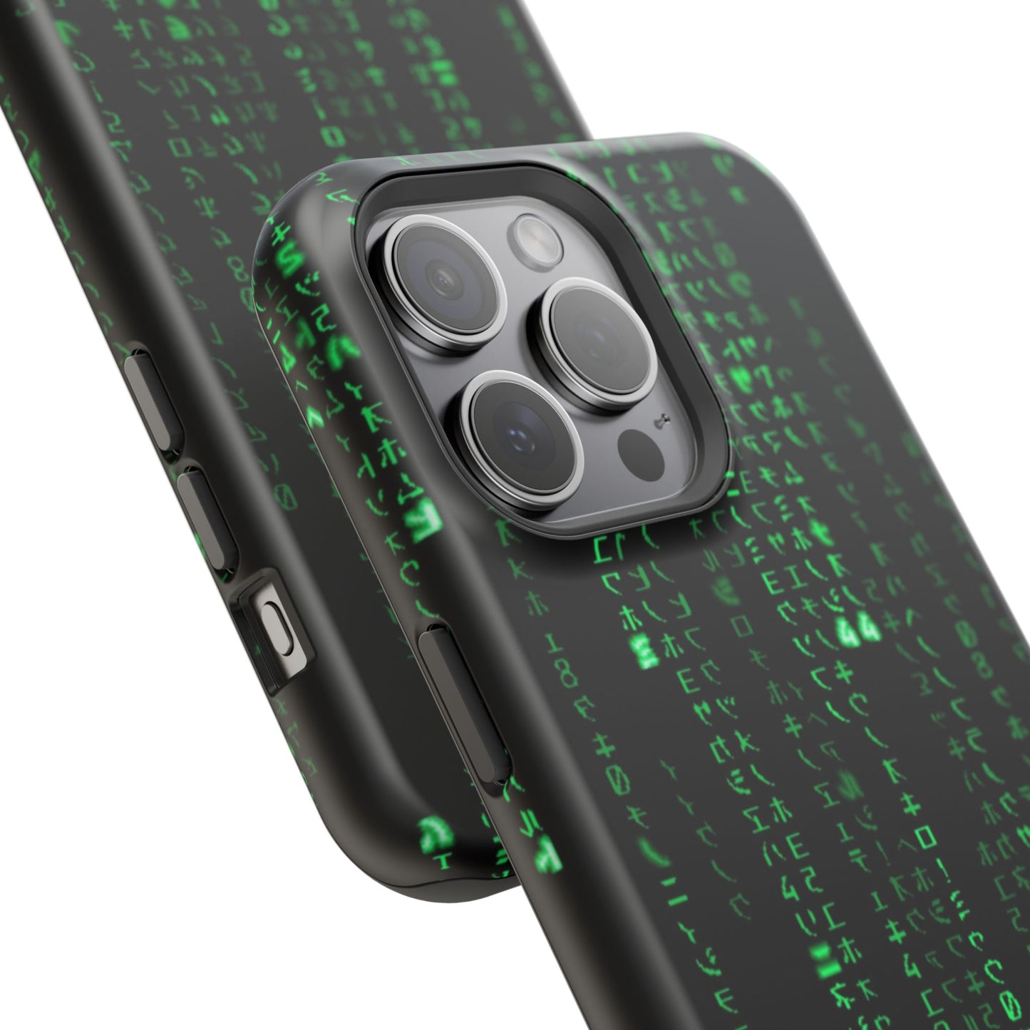 Matrix-Inspired Green Code Magnetic Tough Case, Phone Cover for Tech Lovers