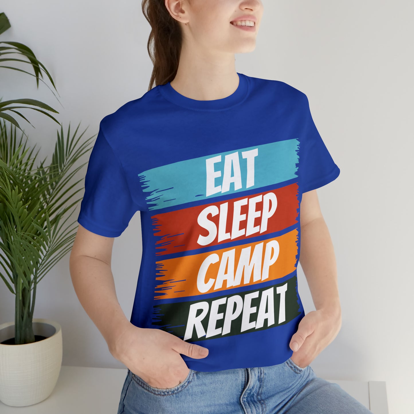 Eat Sleep Camp Repeat Short Sleeve Tee