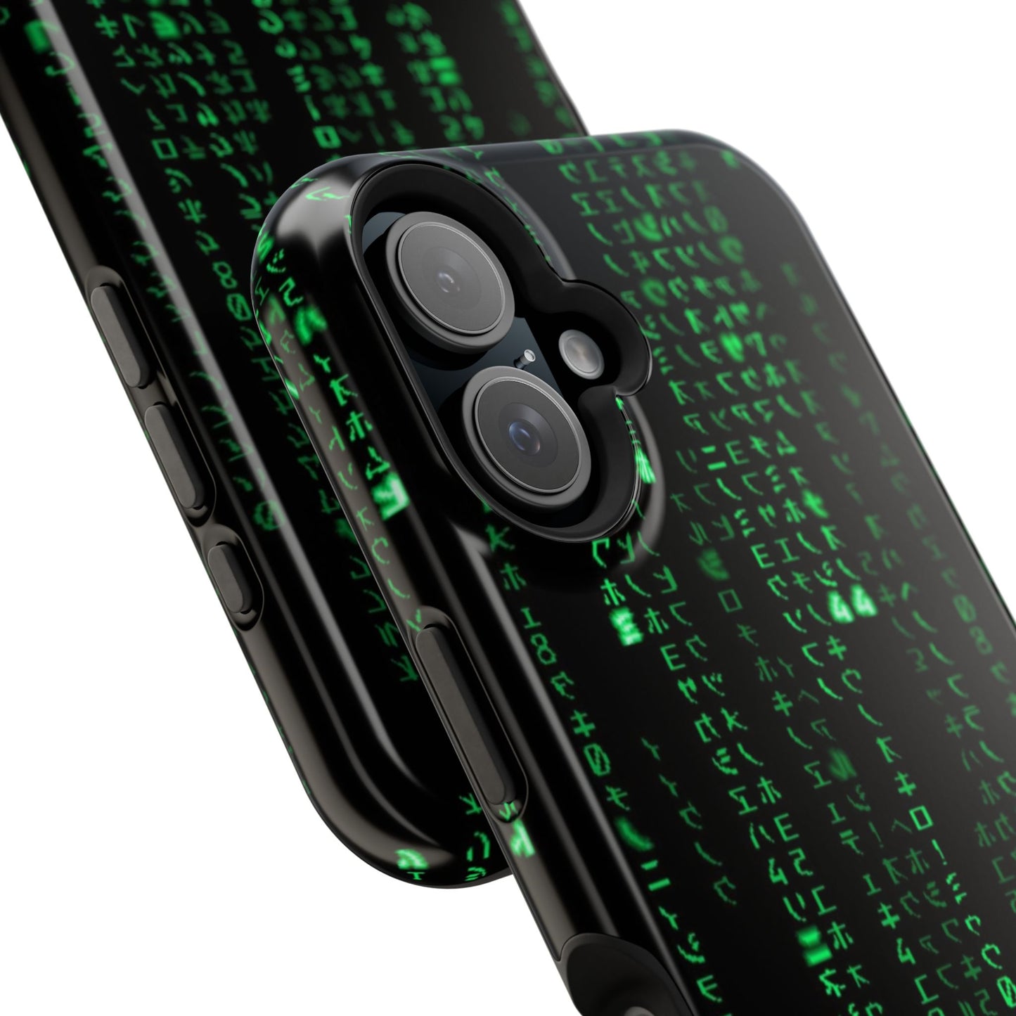 Matrix-Inspired Green Code Magnetic Tough Case, Phone Cover for Tech Lovers