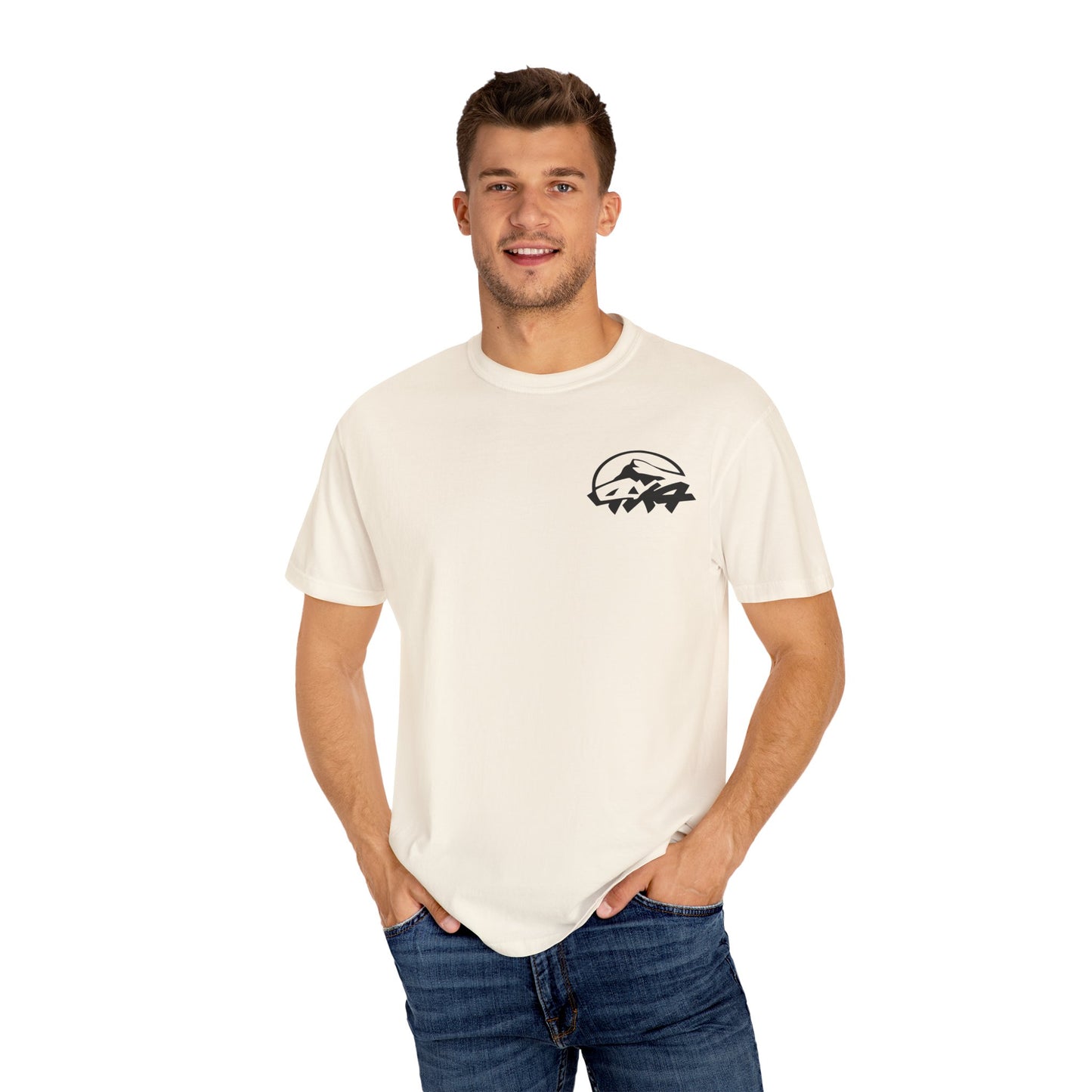 Patriotic Adventure T-Shirt – Unisex Garment-Dyed Tee for Outdoor Enthusiasts, Great for Jeep Lovers, Casual Wear, Gifts