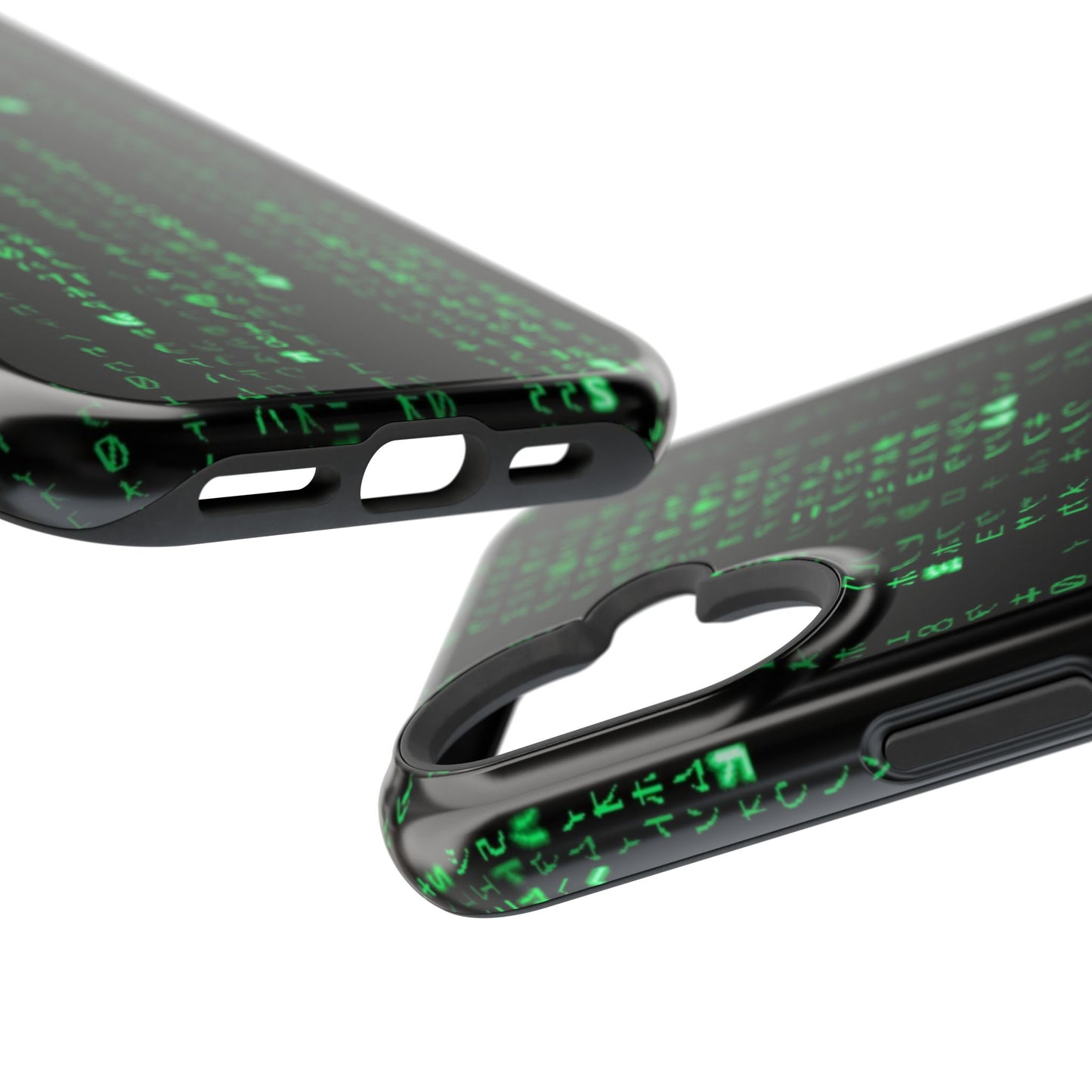 Matrix-Inspired Green Code Magnetic Tough Case, Phone Cover for Tech Lovers