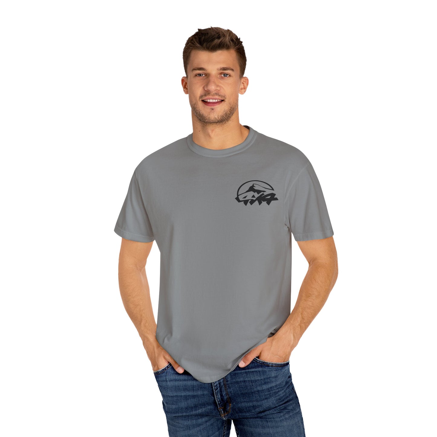 Patriotic Adventure T-Shirt – Unisex Garment-Dyed Tee for Outdoor Enthusiasts, Great for Jeep Lovers, Casual Wear, Gifts