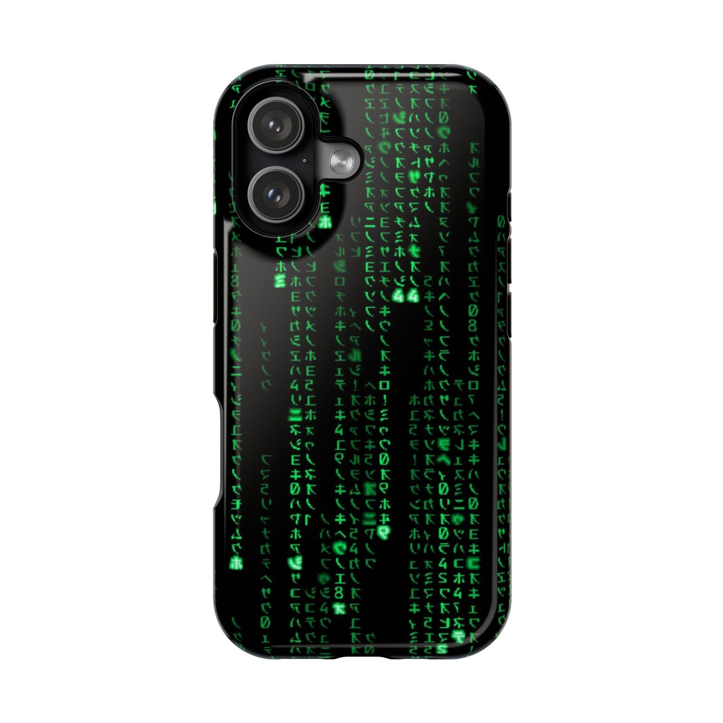 Matrix-Inspired Green Code Magnetic Tough Case, Phone Cover for Tech Lovers
