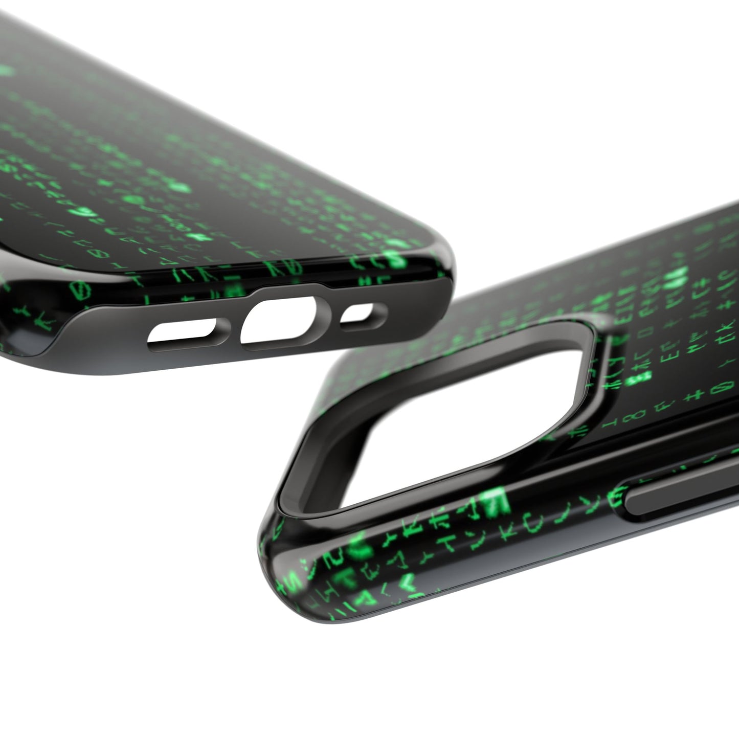 Matrix-Inspired Green Code Magnetic Tough Case, Phone Cover for Tech Lovers