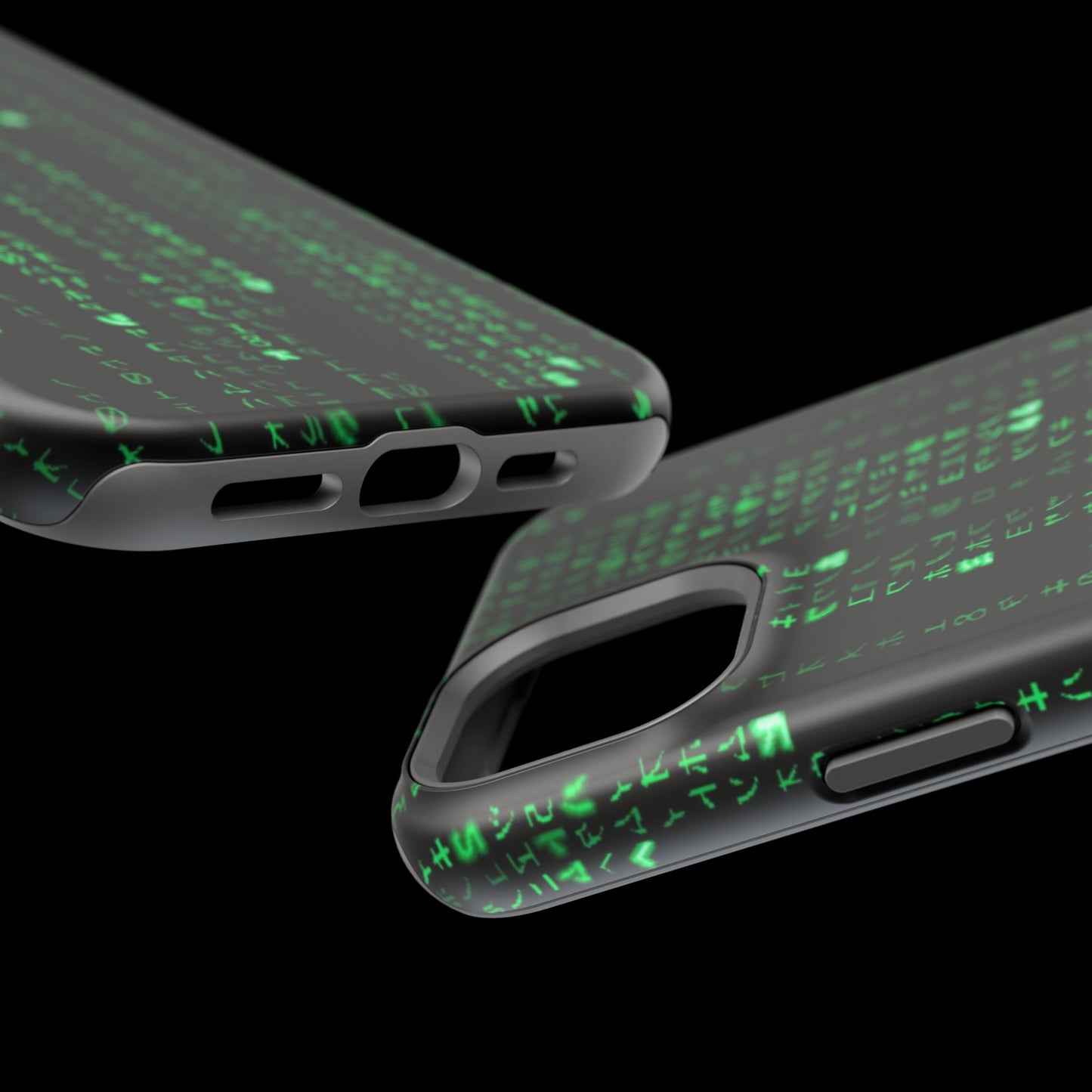 Matrix-Inspired Green Code Magnetic Tough Case, Phone Cover for Tech Lovers