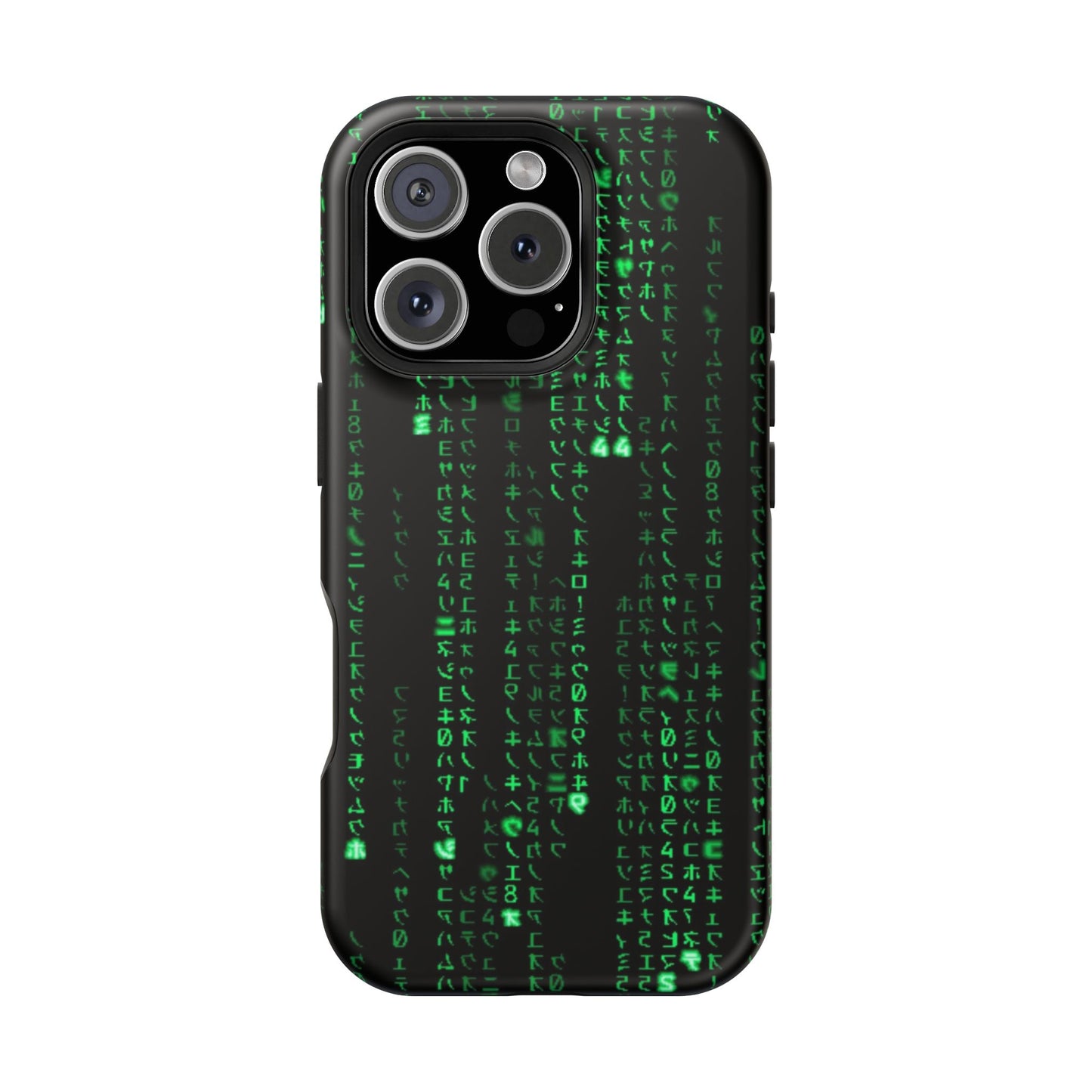 Matrix-Inspired Green Code Magnetic Tough Case, Phone Cover for Tech Lovers