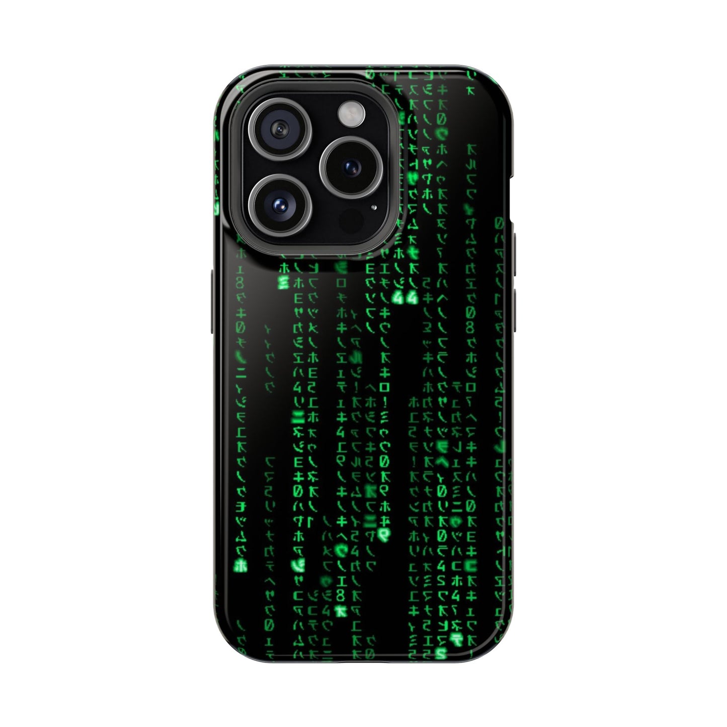 Matrix-Inspired Green Code Magnetic Tough Case, Phone Cover for Tech Lovers