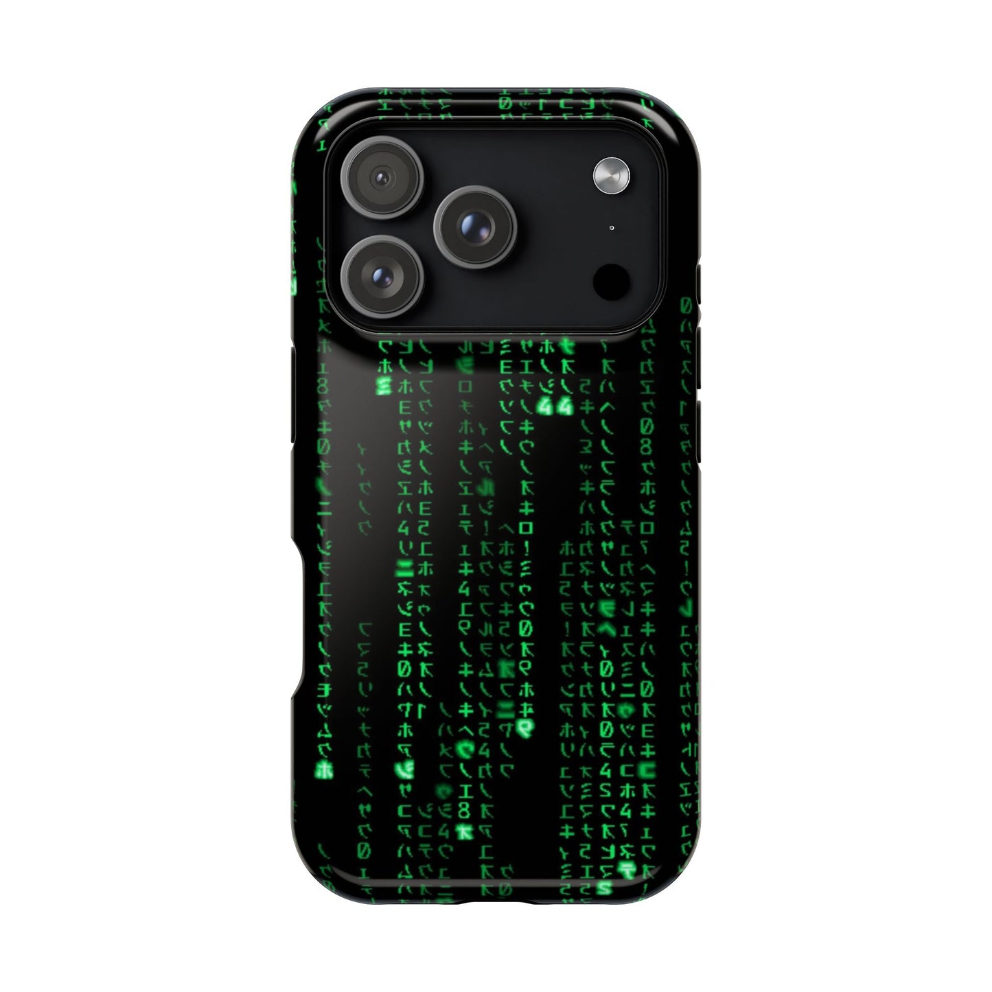 Matrix-Inspired Green Code Magnetic Tough Case, Phone Cover for Tech Lovers