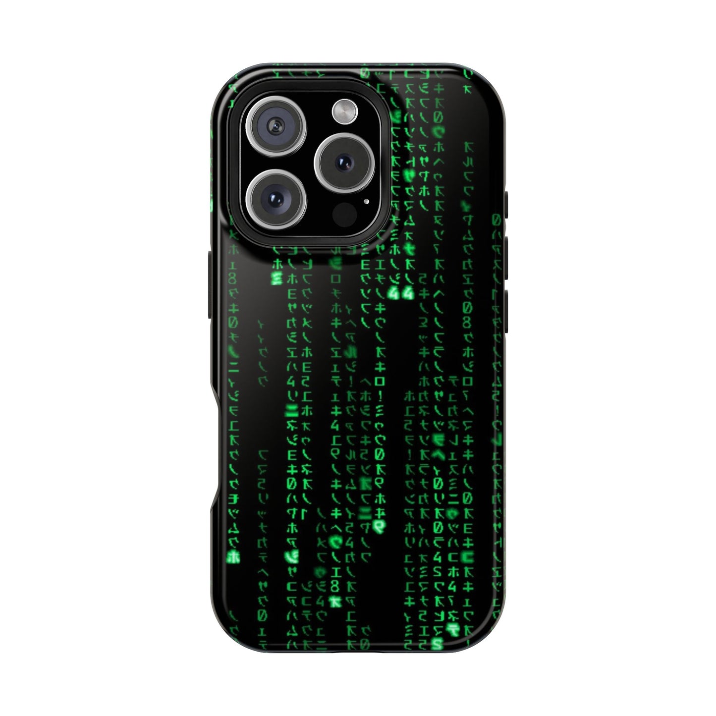Matrix-Inspired Green Code Magnetic Tough Case, Phone Cover for Tech Lovers