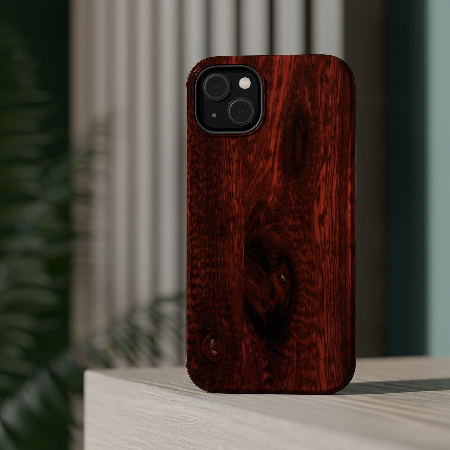 Dark Red Hardwood MagSafe Tough Cases