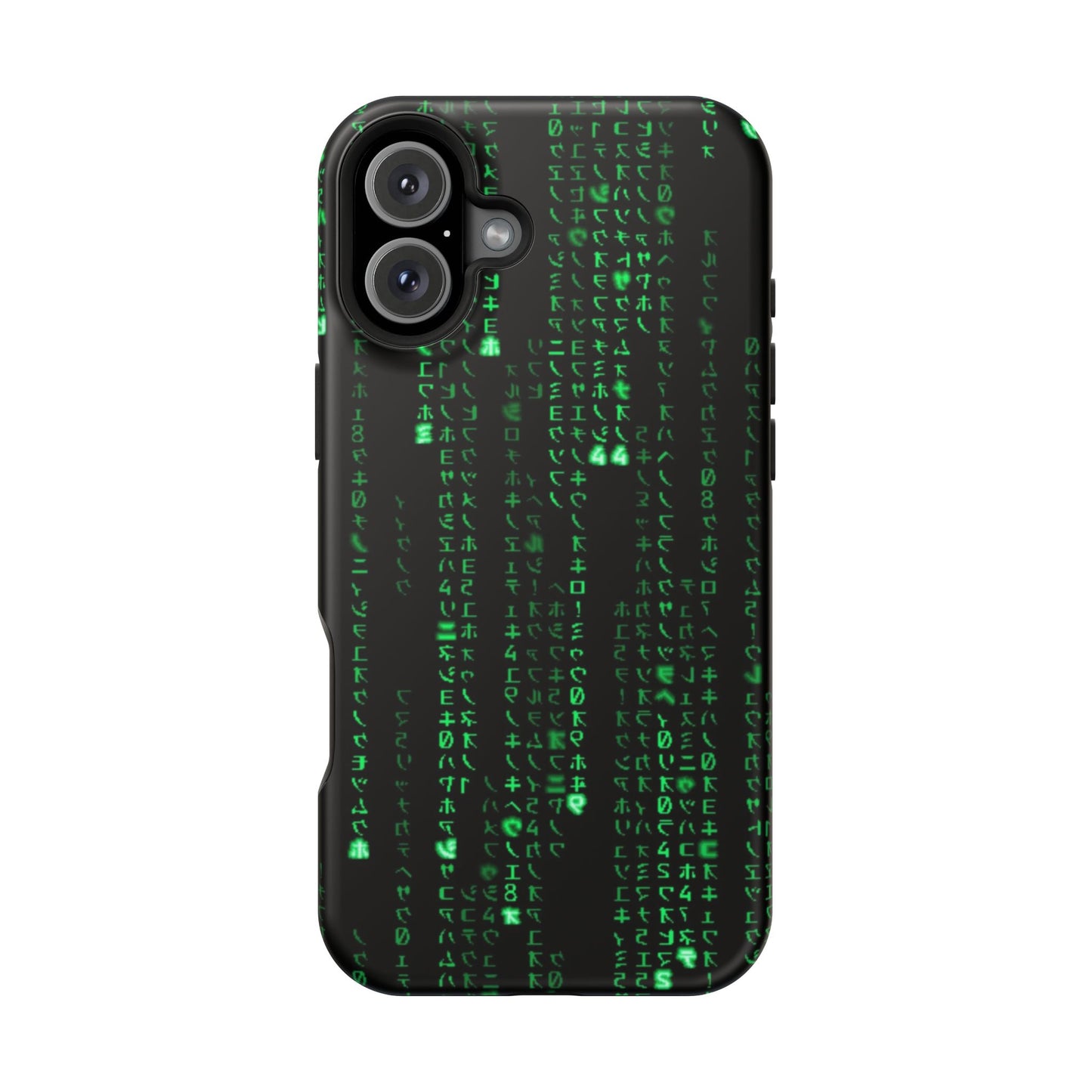 Matrix-Inspired Green Code Magnetic Tough Case, Phone Cover for Tech Lovers