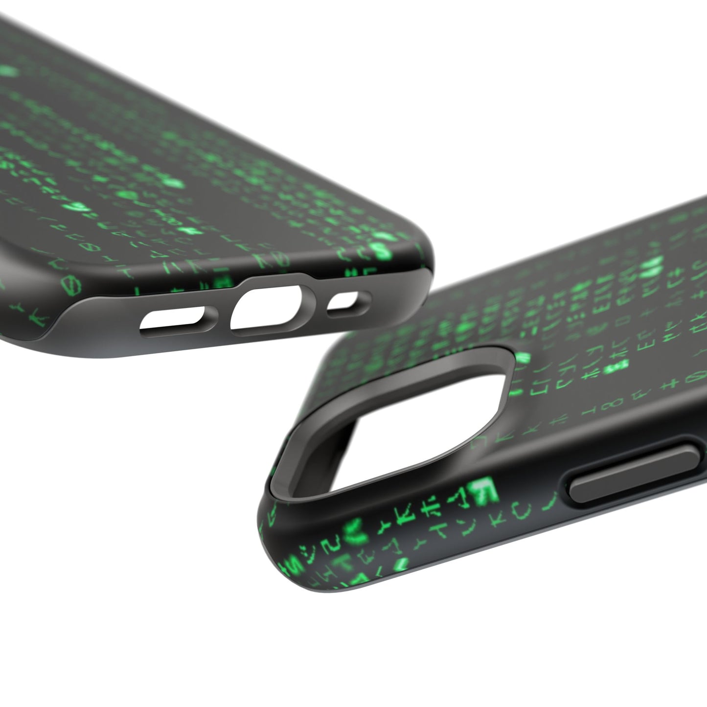 Matrix-Inspired Green Code Magnetic Tough Case, Phone Cover for Tech Lovers