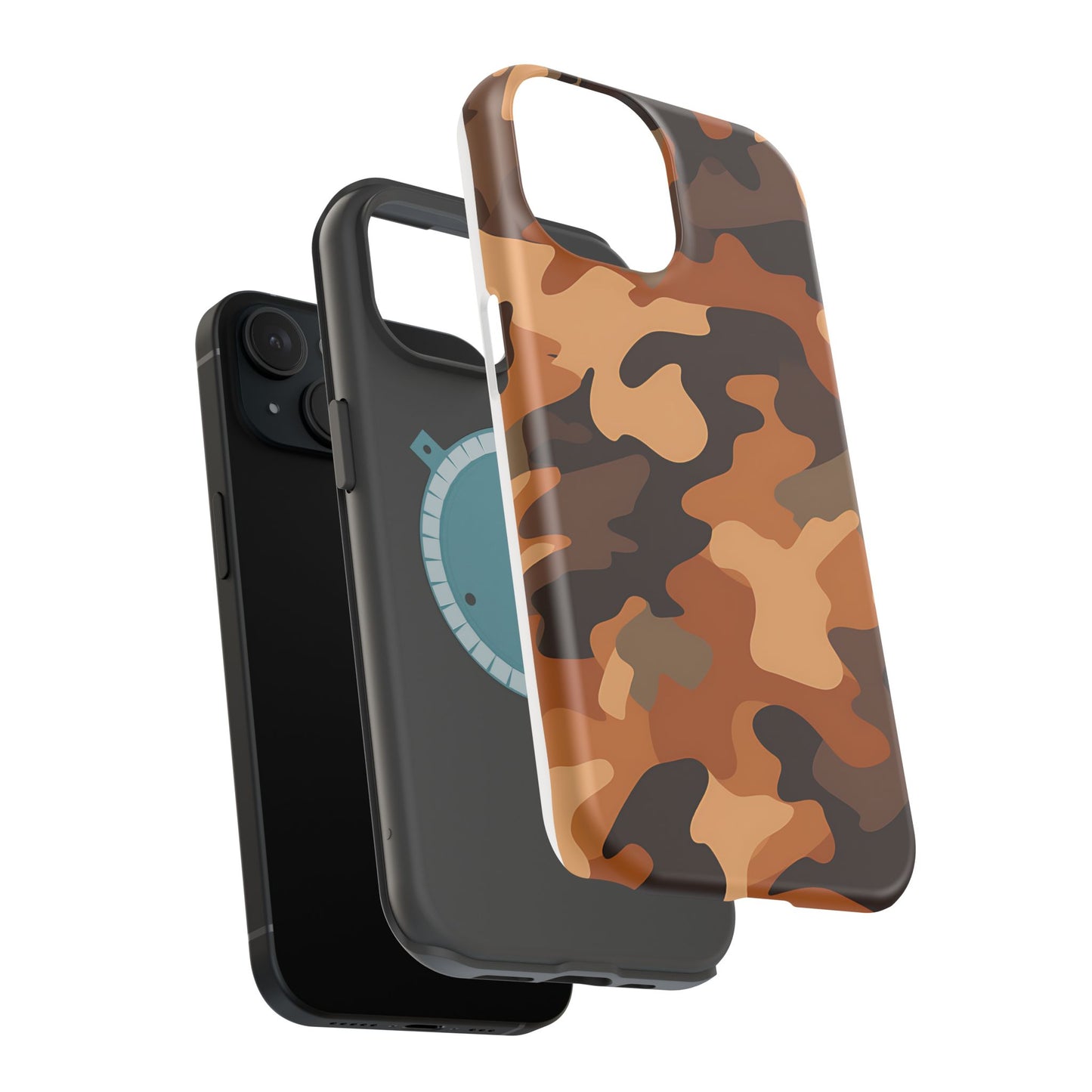 Camo Magnetic Impact Phone Case — Rugged Brown Camouflage iPhone Cover