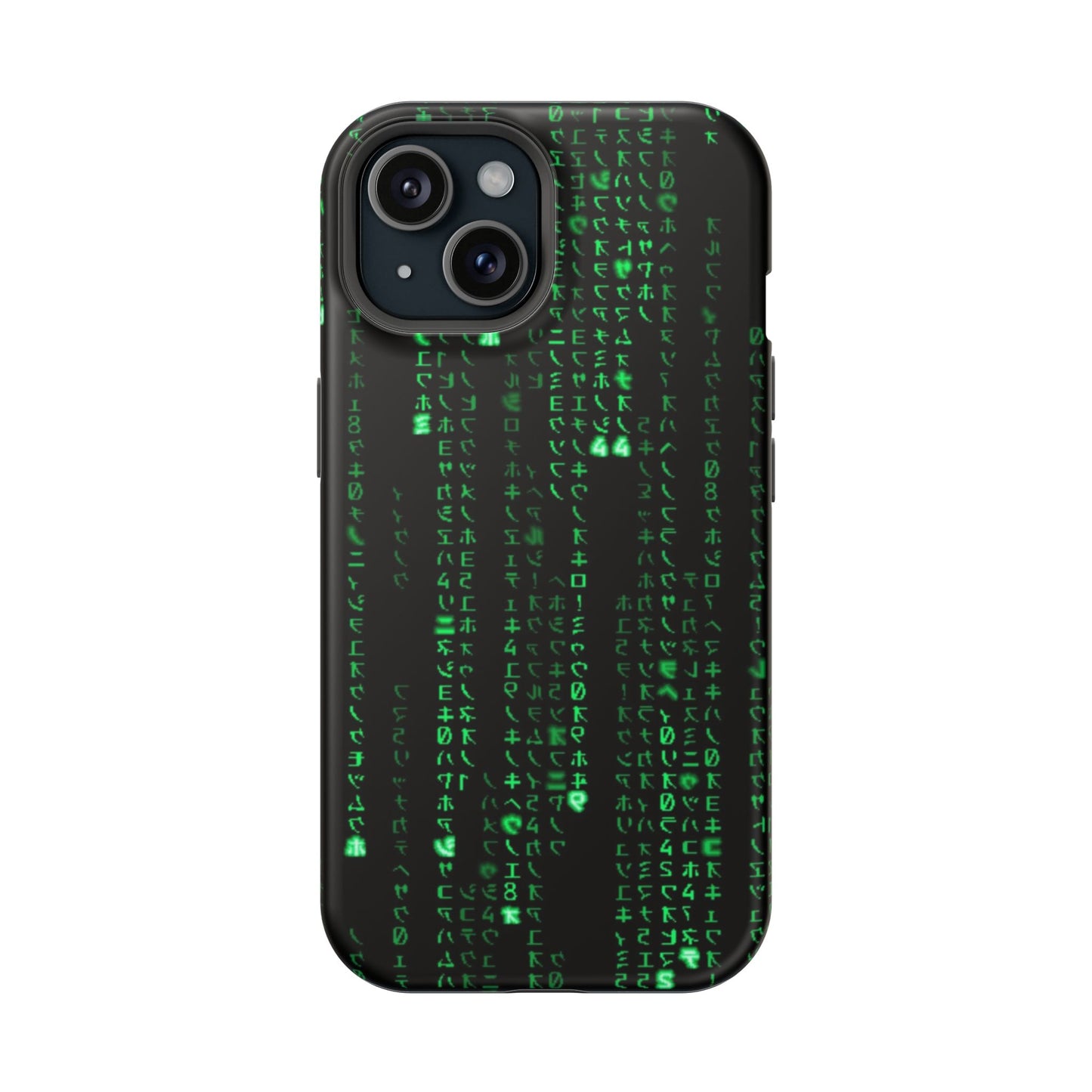 Matrix-Inspired Green Code Magnetic Tough Case, Phone Cover for Tech Lovers
