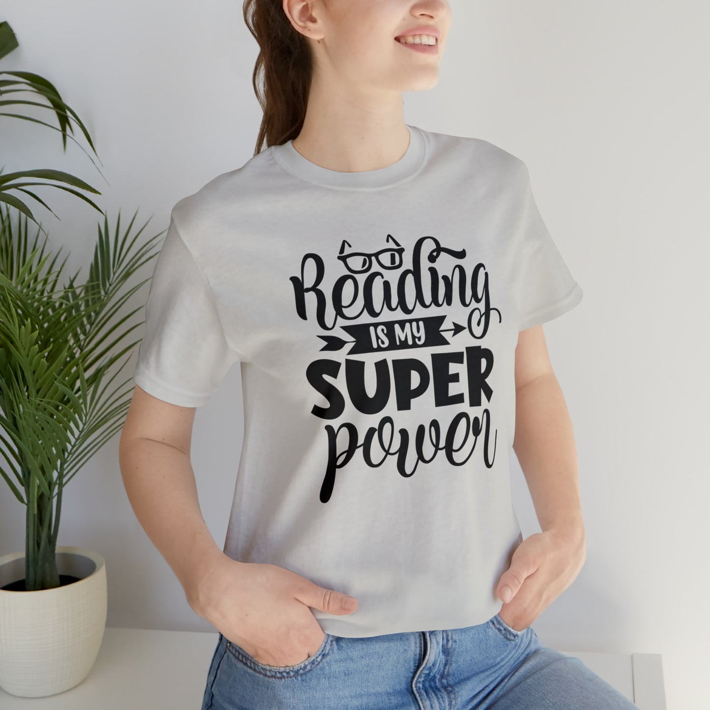 Reading Is My Super Power Short Sleeve Tee